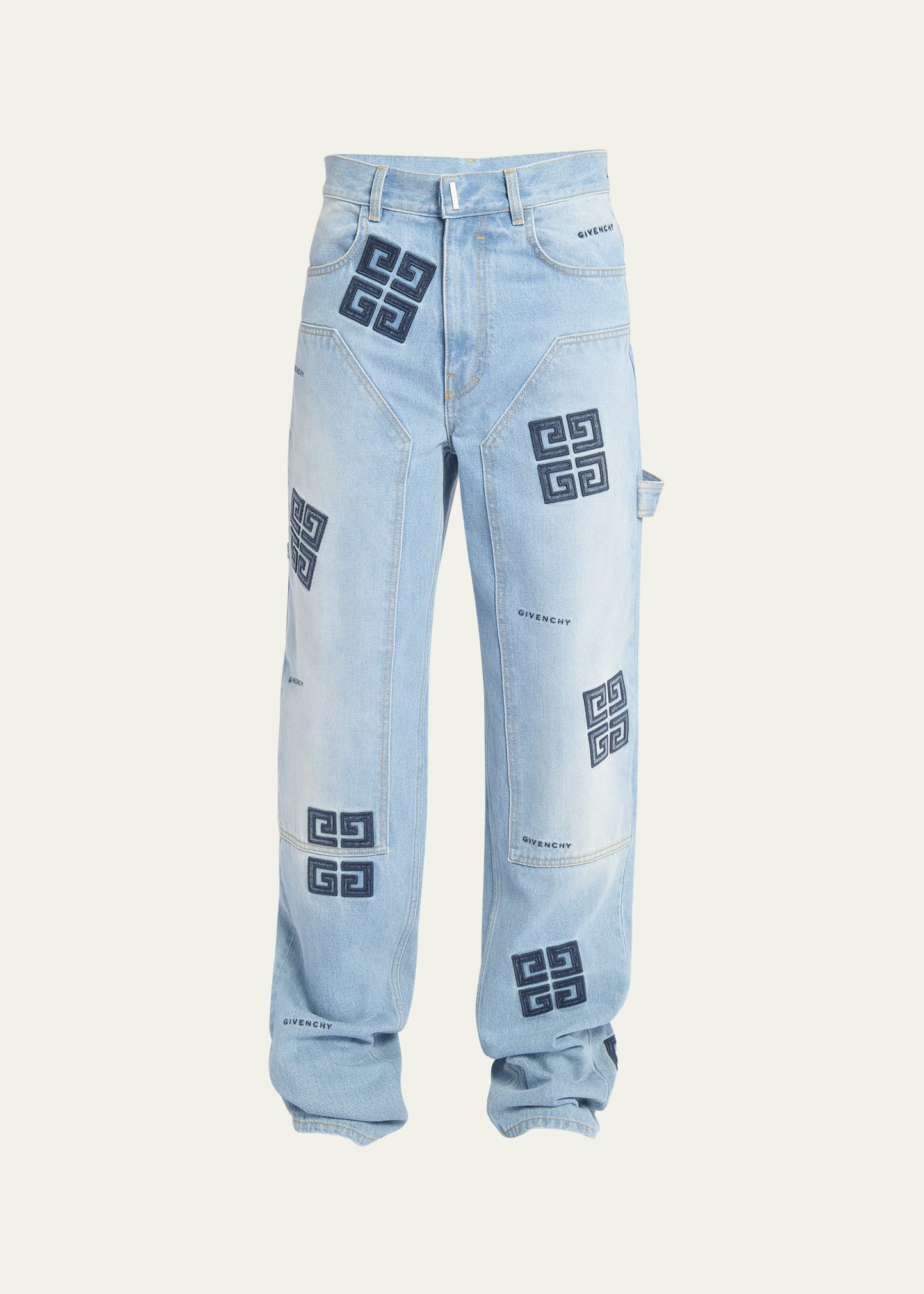 Givenchy Men's 4G Applique Carpenter Jeans - Bergdorf Goodman