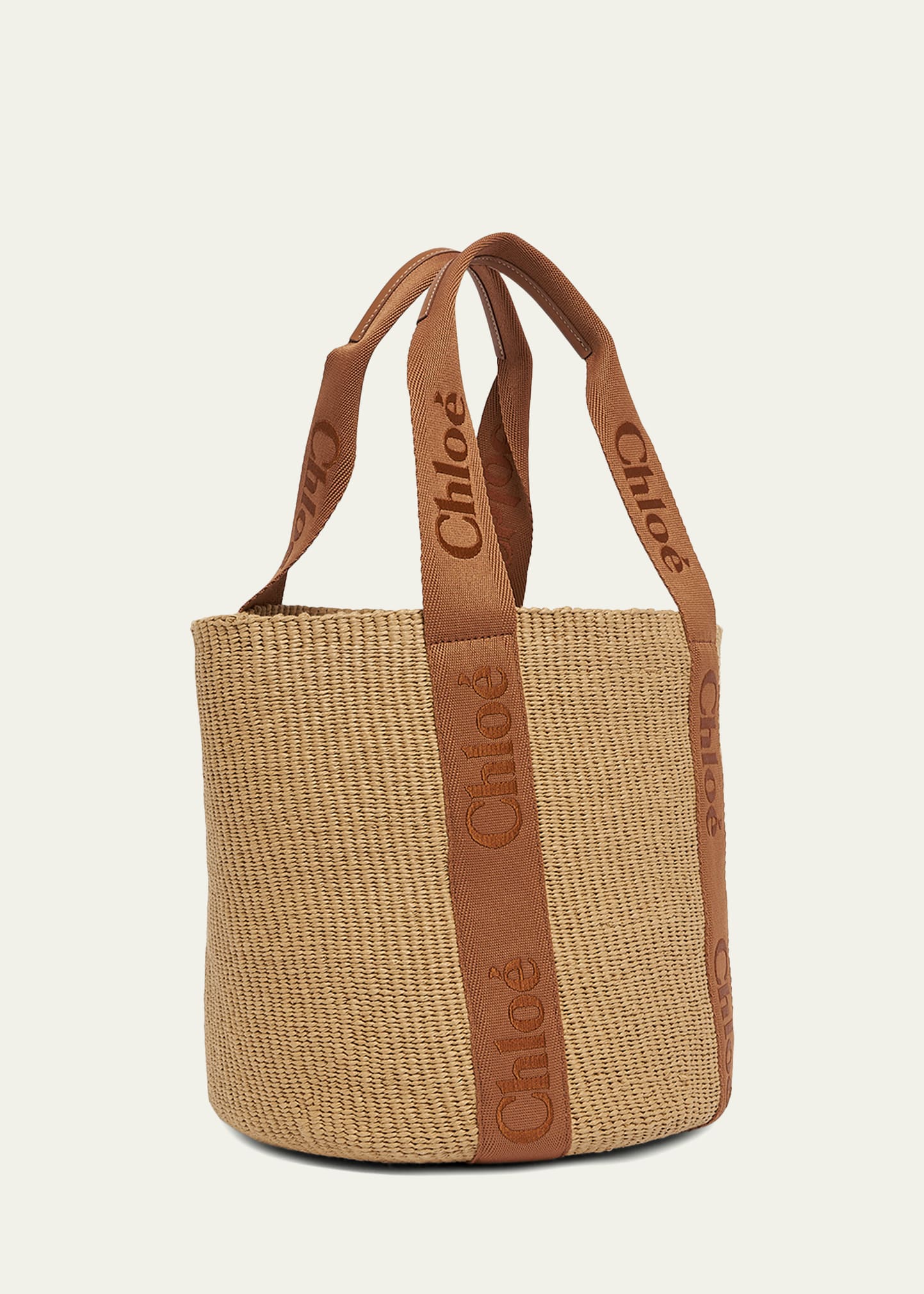 Chloe Woody Large Mifuko Basket Bag with Logo Webbing - Bergdorf