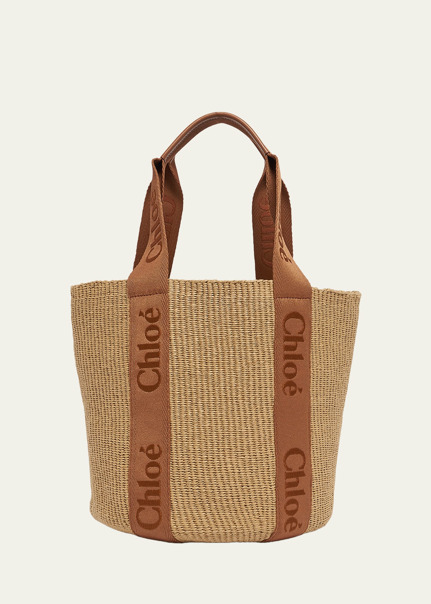 Chloe Woody Large Mifuko Basket Bag with Logo Webbing - Bergdorf