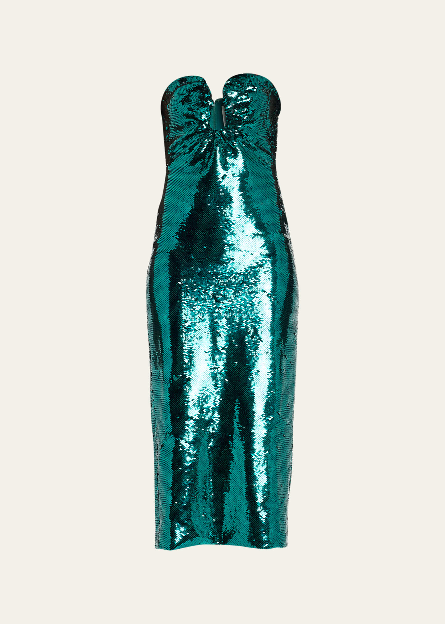 Roland Mouret Strapless Sequin Midi Dress - Bergdorf Goodman