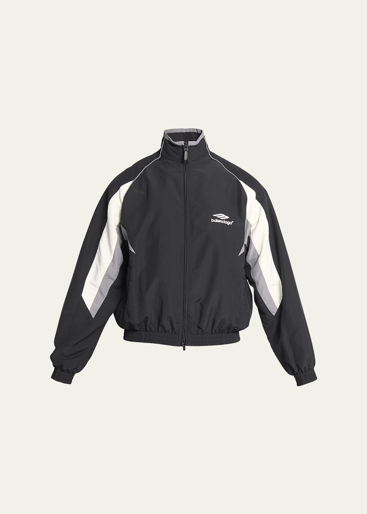 Balenciaga Men's Colorblock Nylon Track Jacket - Bergdorf Goodman