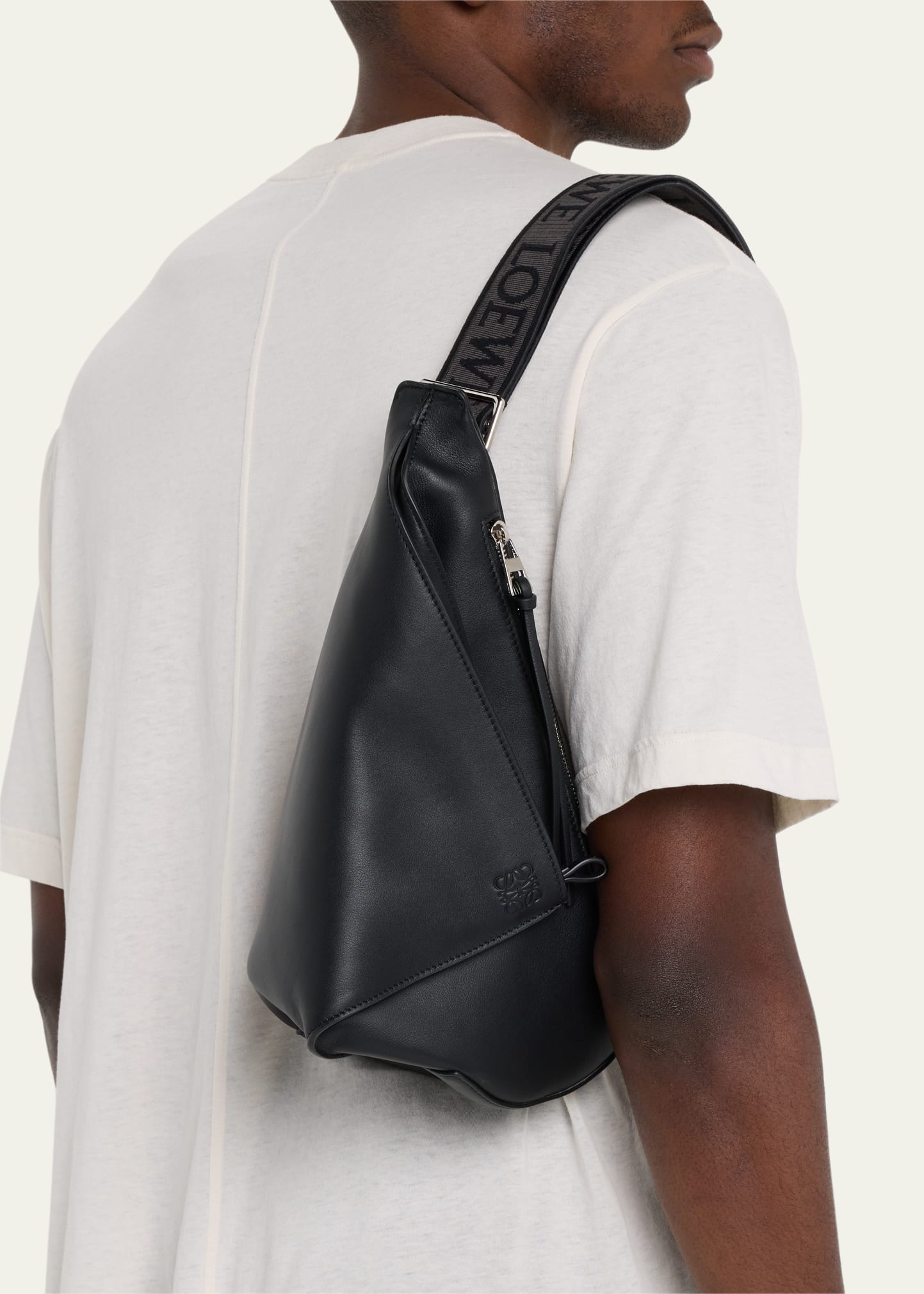 Loewe Men's Anton Leather Sling Bag - Bergdorf Goodman