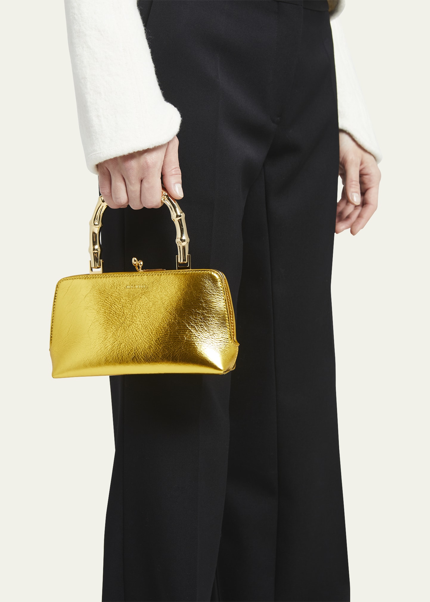 Jil Sander Goji Mini Metallic Leather Top-Handle Bag - Bergdorf