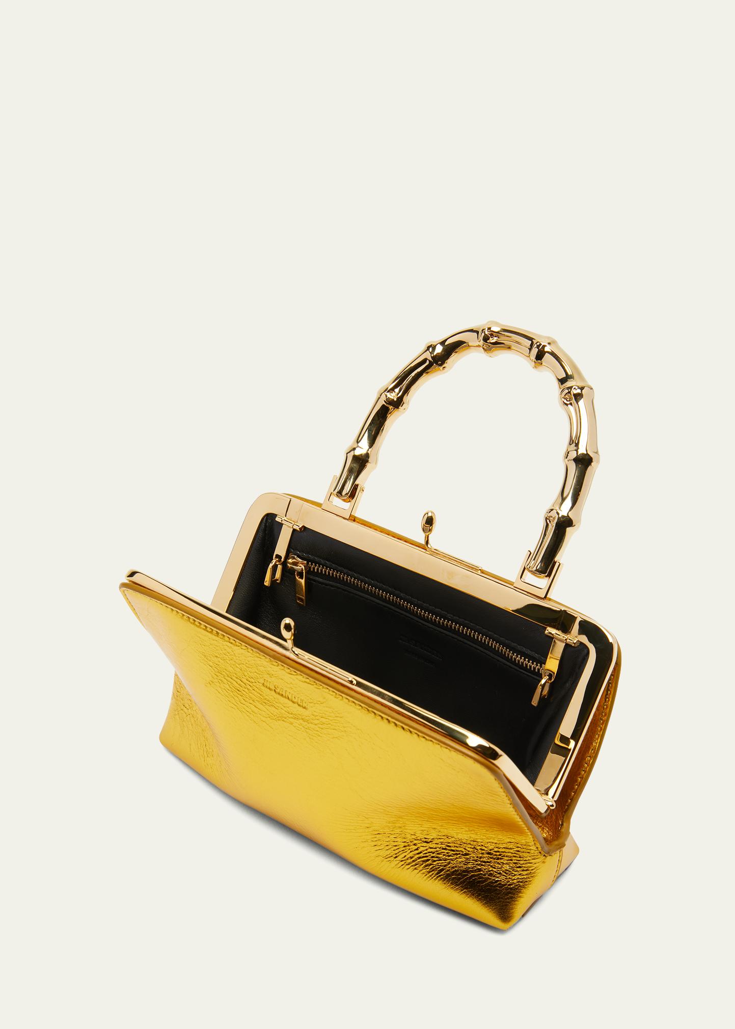 Jil Sander Goji Mini Metallic Leather Top-Handle Bag - Bergdorf