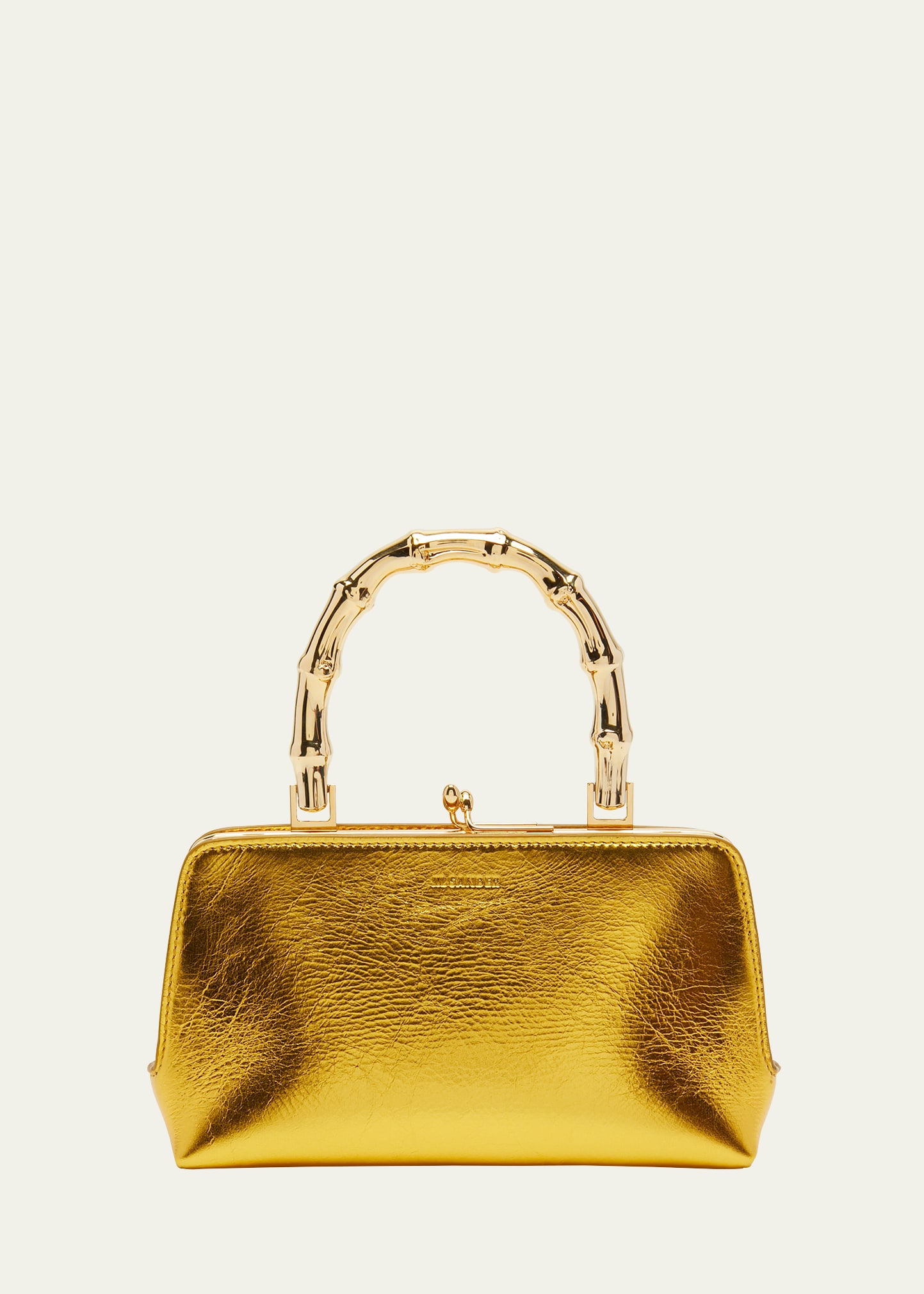 Jil Sander Goji Mini Metallic Leather Top-Handle Bag - Bergdorf