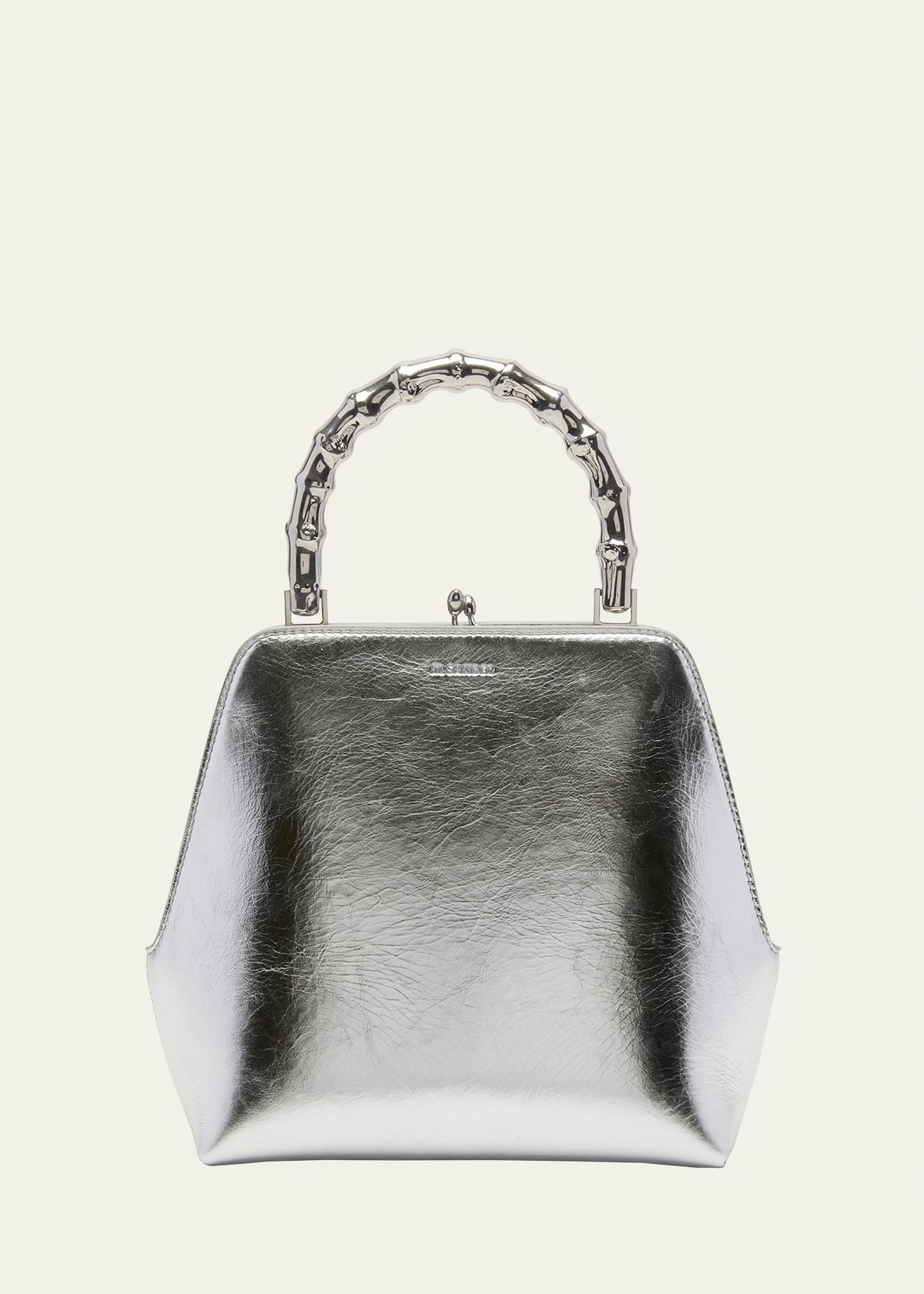 GODJ Plusシルバー（美品） Jil Sander Goji Small Metallic Leather Top-Handle Bag - Bergdorf