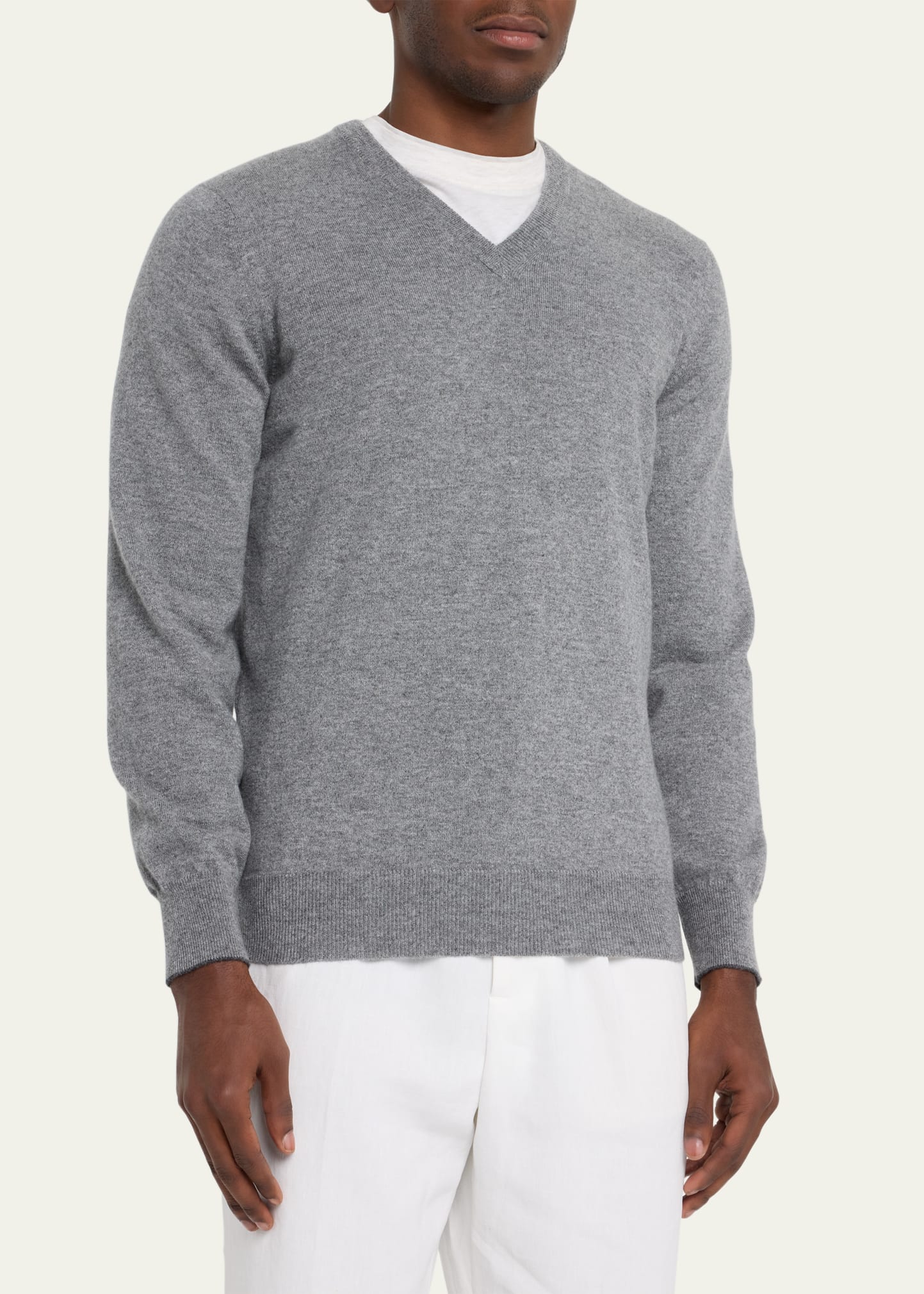 Brunello Cucinelli Men's Cashmere V-Neck Sweater - Bergdorf