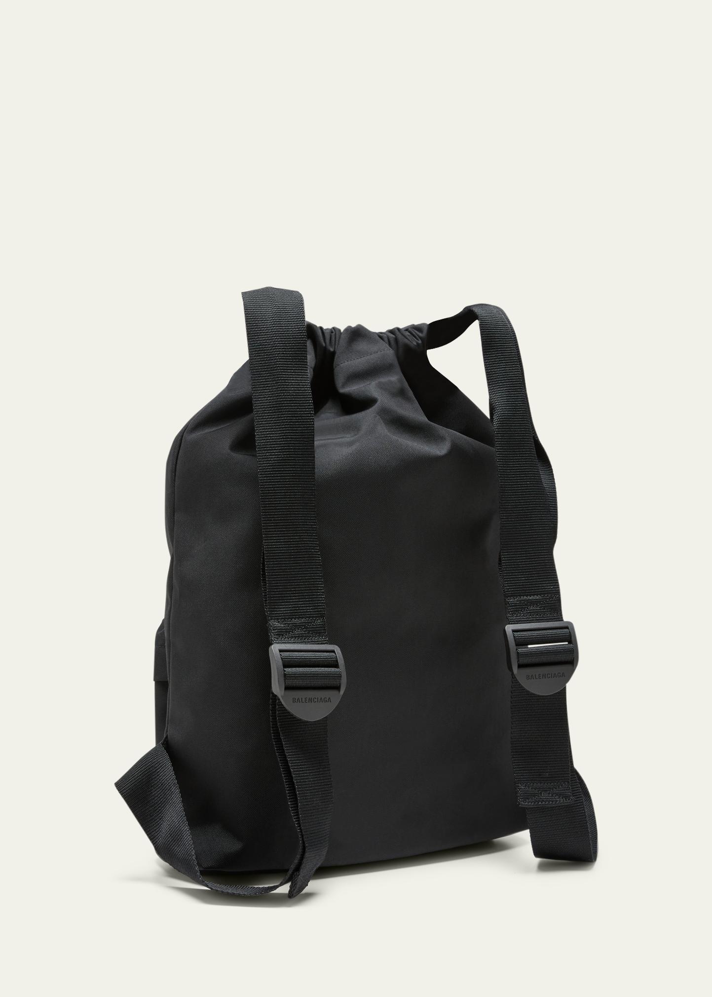 Balenciaga Logo Lightweight Nylon Drawstring Backpack BALENCIAGA Logo-Embroidered Webbing-Trimmed Ripstop Backpack  main image 2