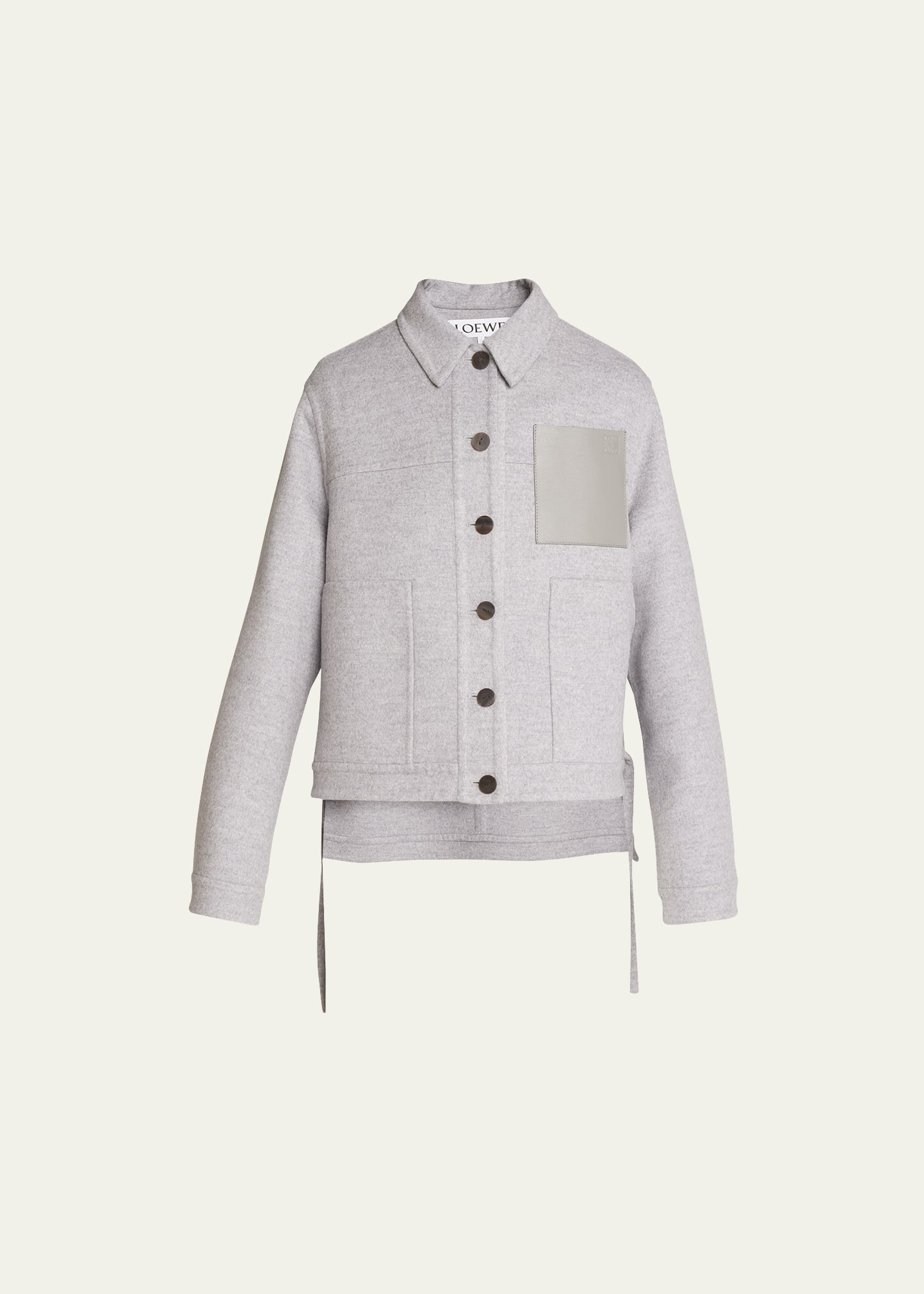 Loewe Cashmere Blend Workwear Jacket with Anagram Pocket 