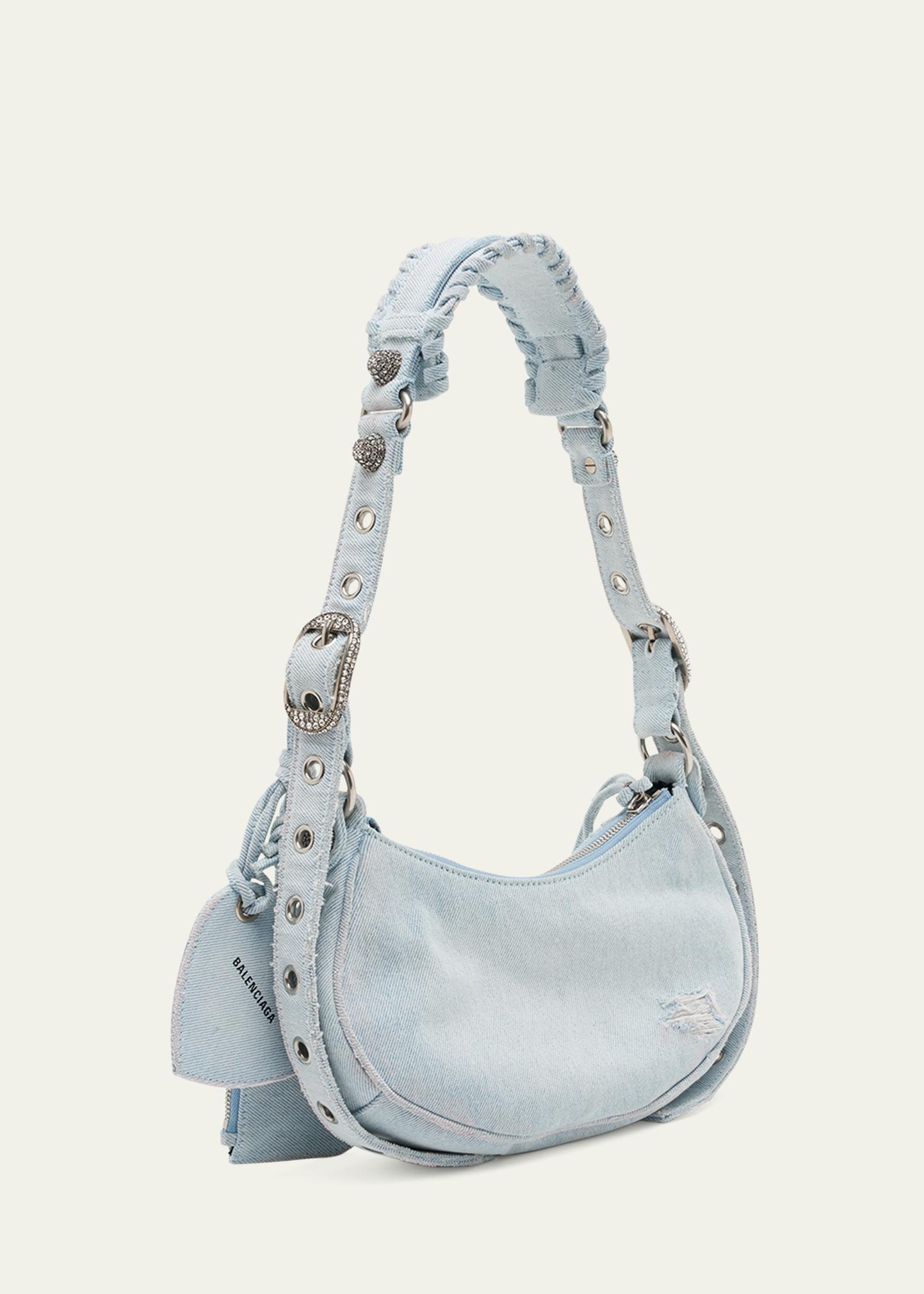 Balenciaga Le Cagole XS Wash Denim Shoulder Bag - Bergdorf Goodman