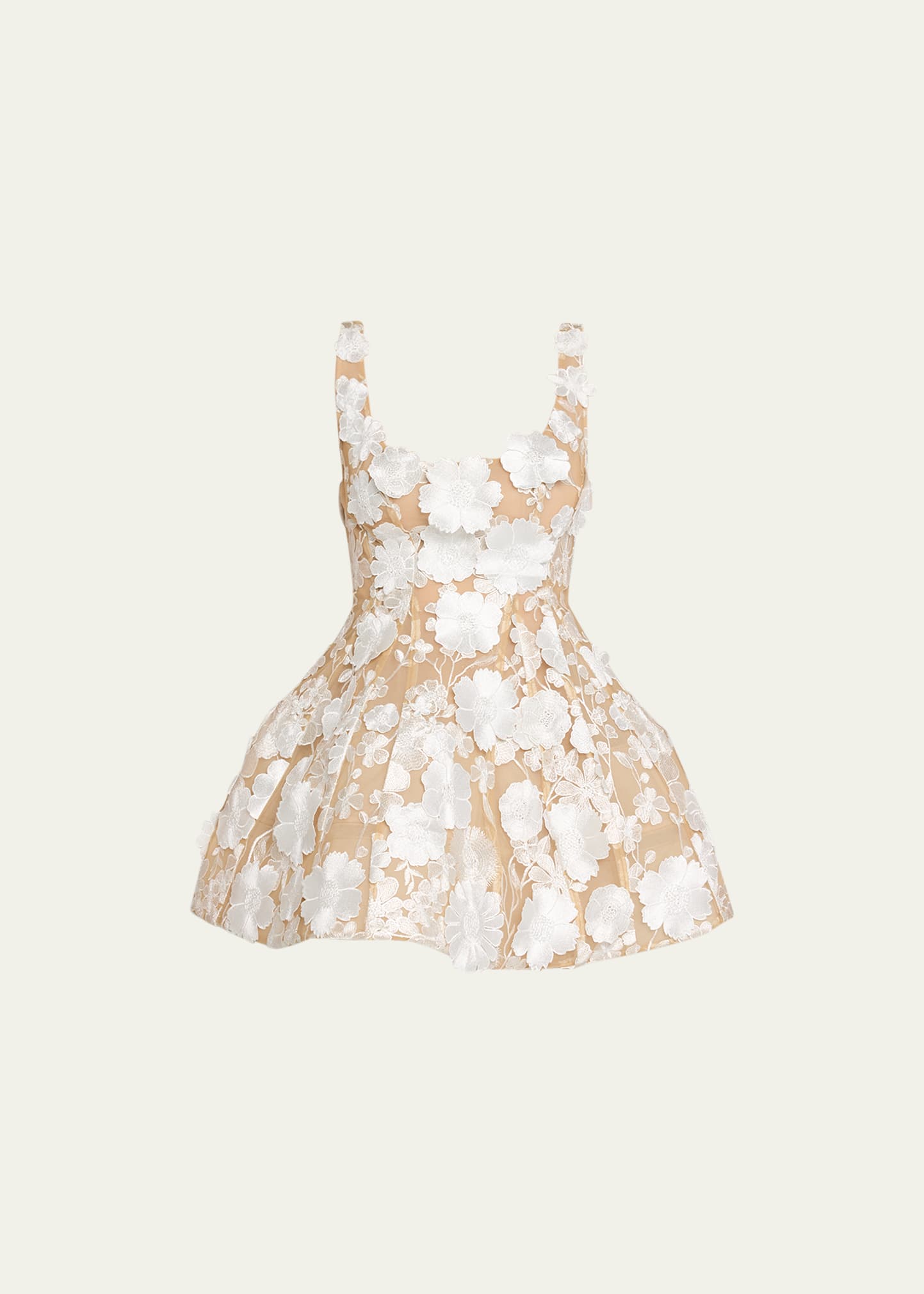 Bronx and Banco Jasmine Floral Applique Fit-&-Flare Mini Dress - Bergdorf  Goodman