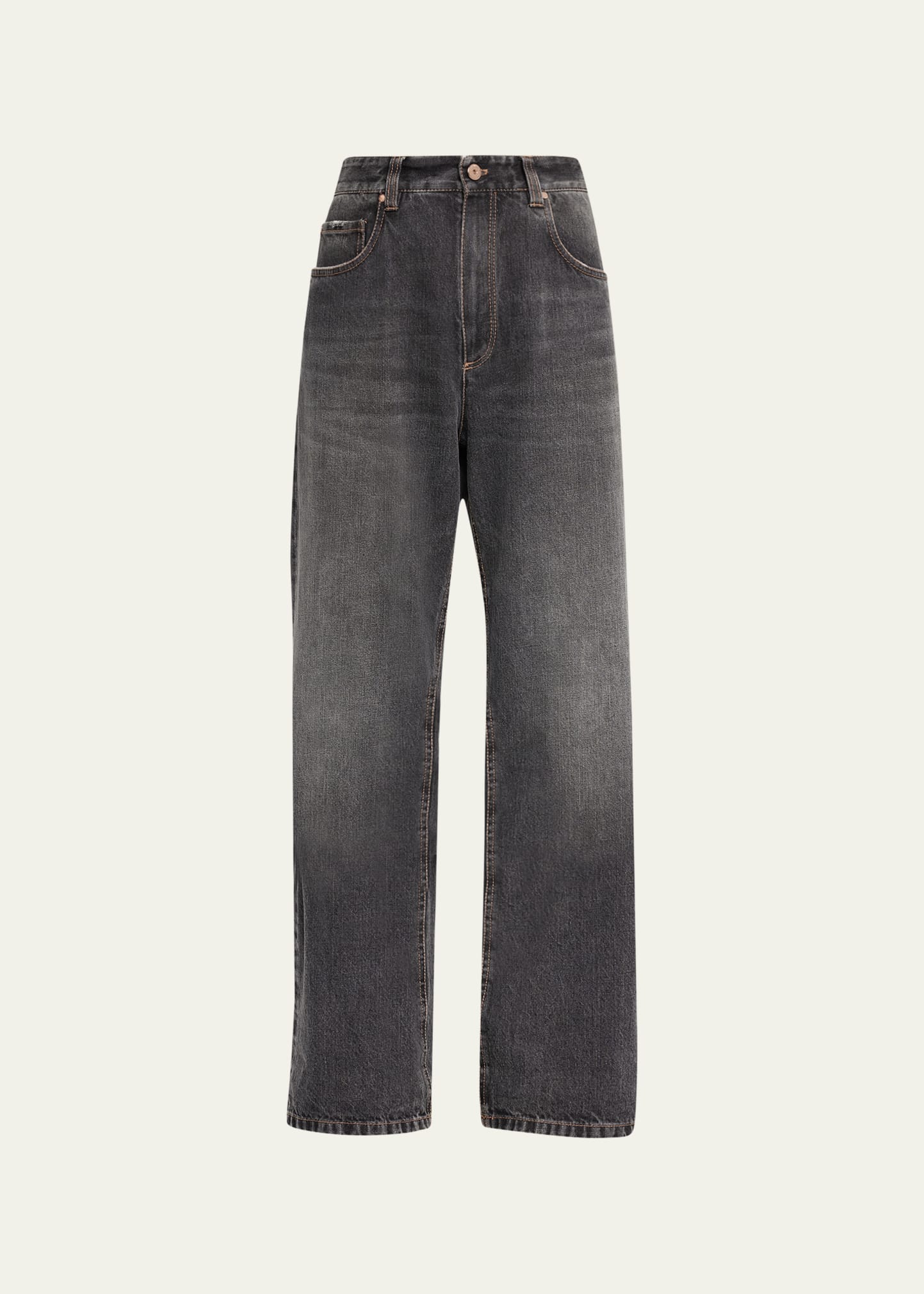 Brunello Cucinelli High-Rise Straight-Leg Crushed Velvet Pants - Bergdorf  Goodman