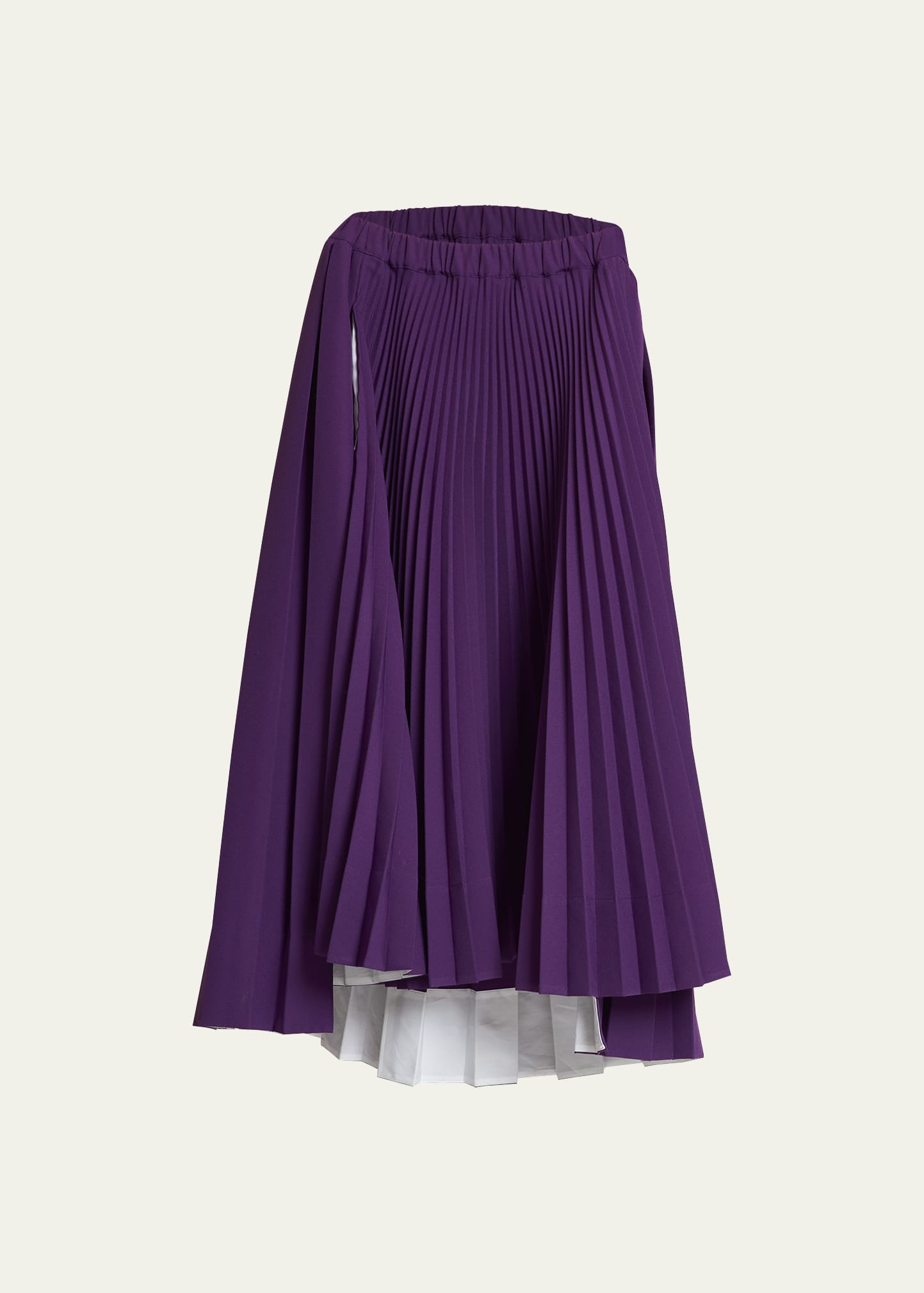 Plan C Asymmetric Pleated Midi Skirt - Bergdorf Goodman