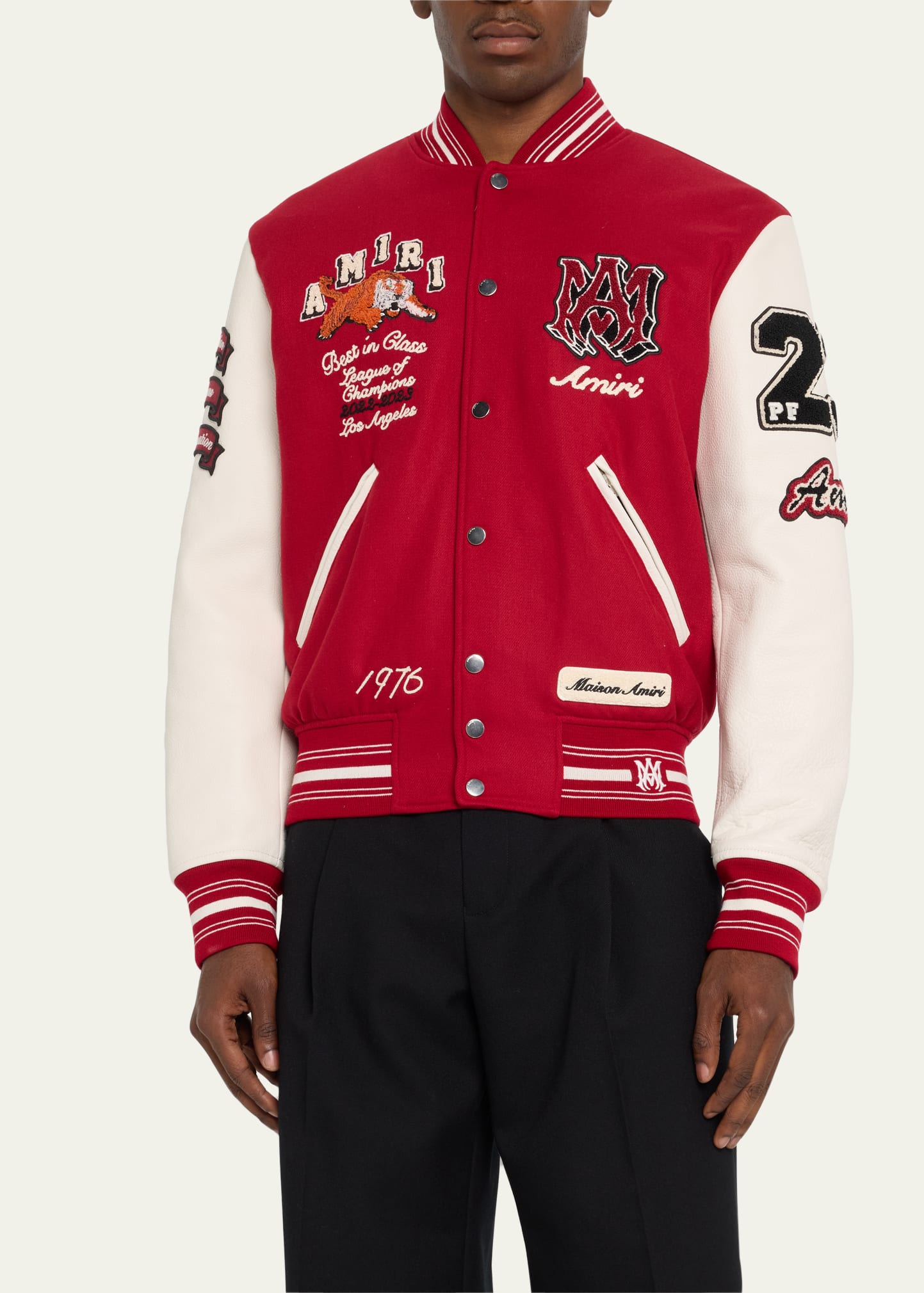 Amiri Men's Wool Vintage Patch Varsity Bomber Jacket - Bergdorf