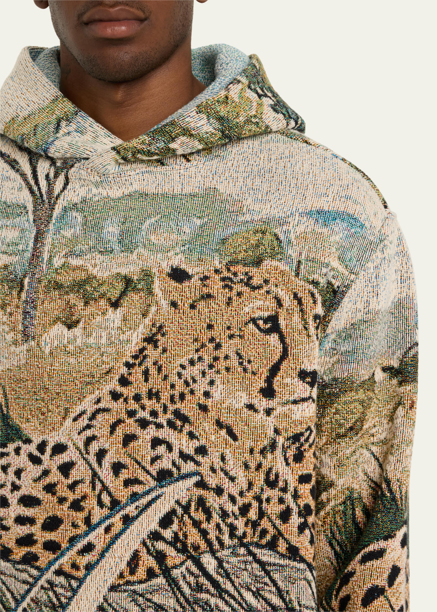 Amiri Men's Cheetah Tapestry Hoodie - Bergdorf Goodman