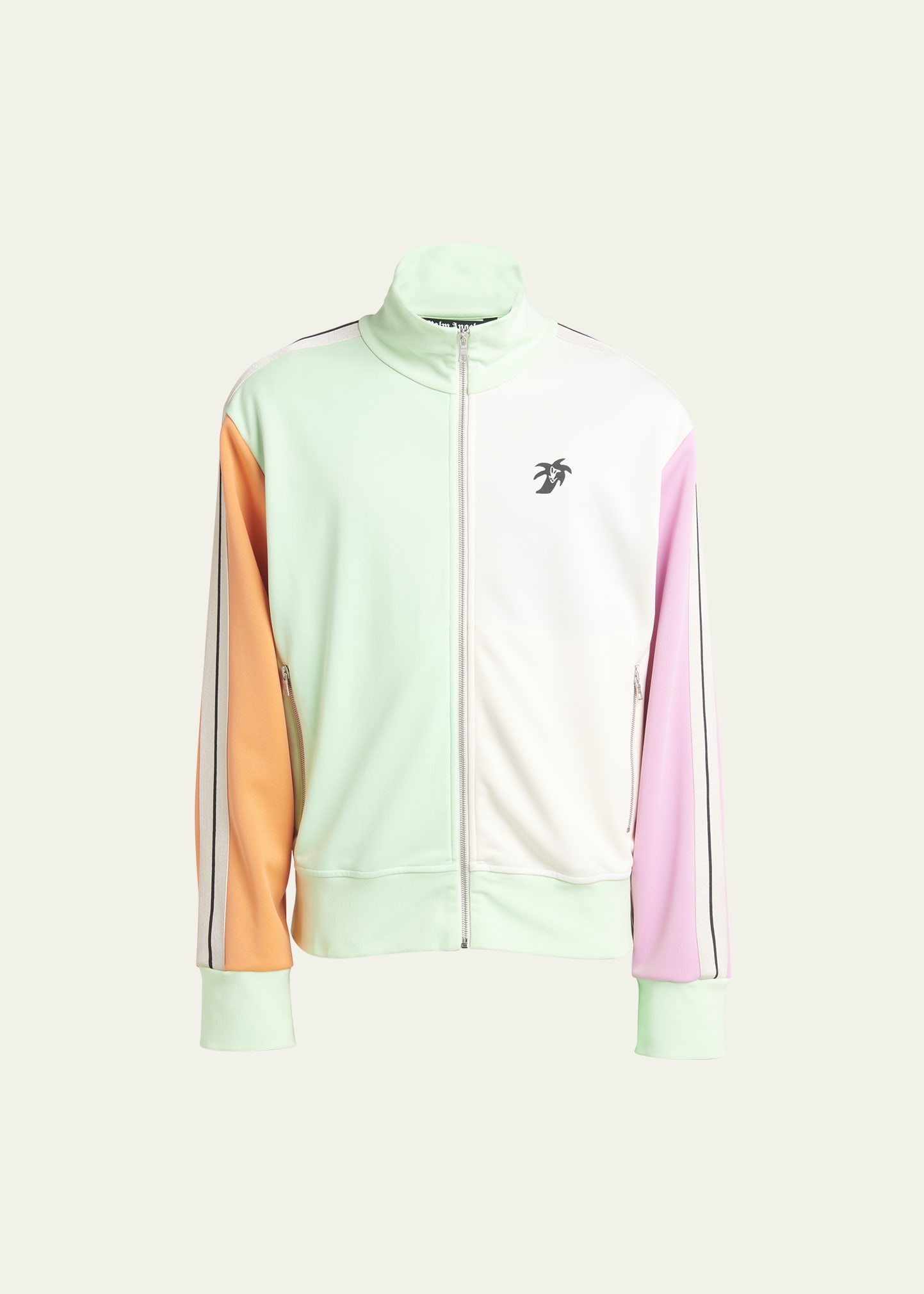 Logo Colorblocked Track Jacket in Multicoloured - Palm Angels