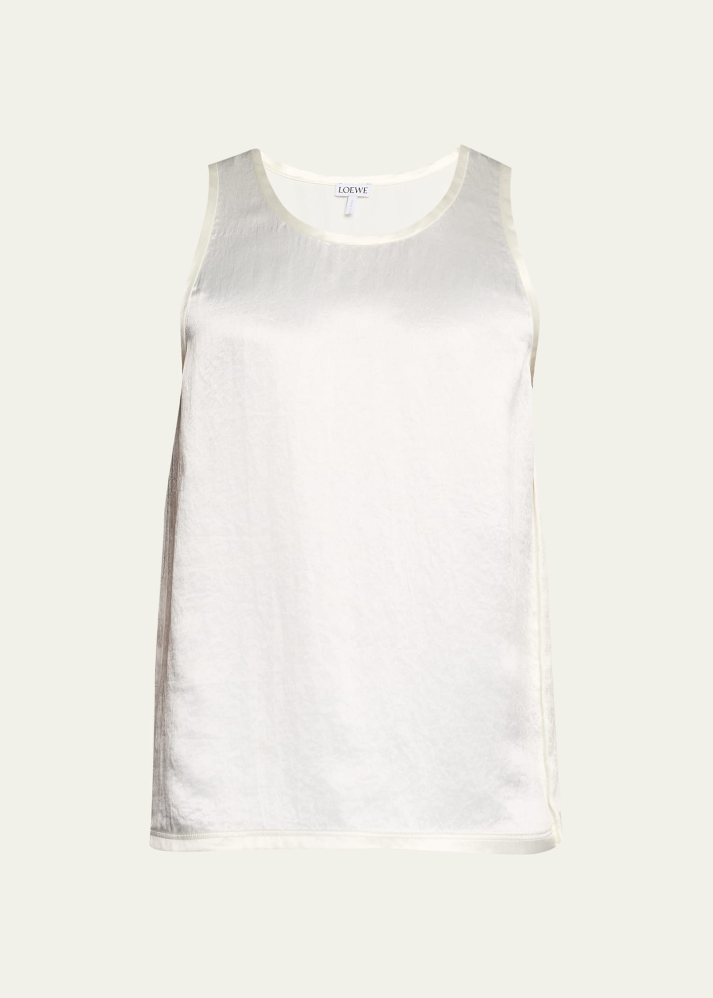 【送料&関税込】Loewe Grey Silk Tank Top Anagram tank top in silk Pink - LOEWE