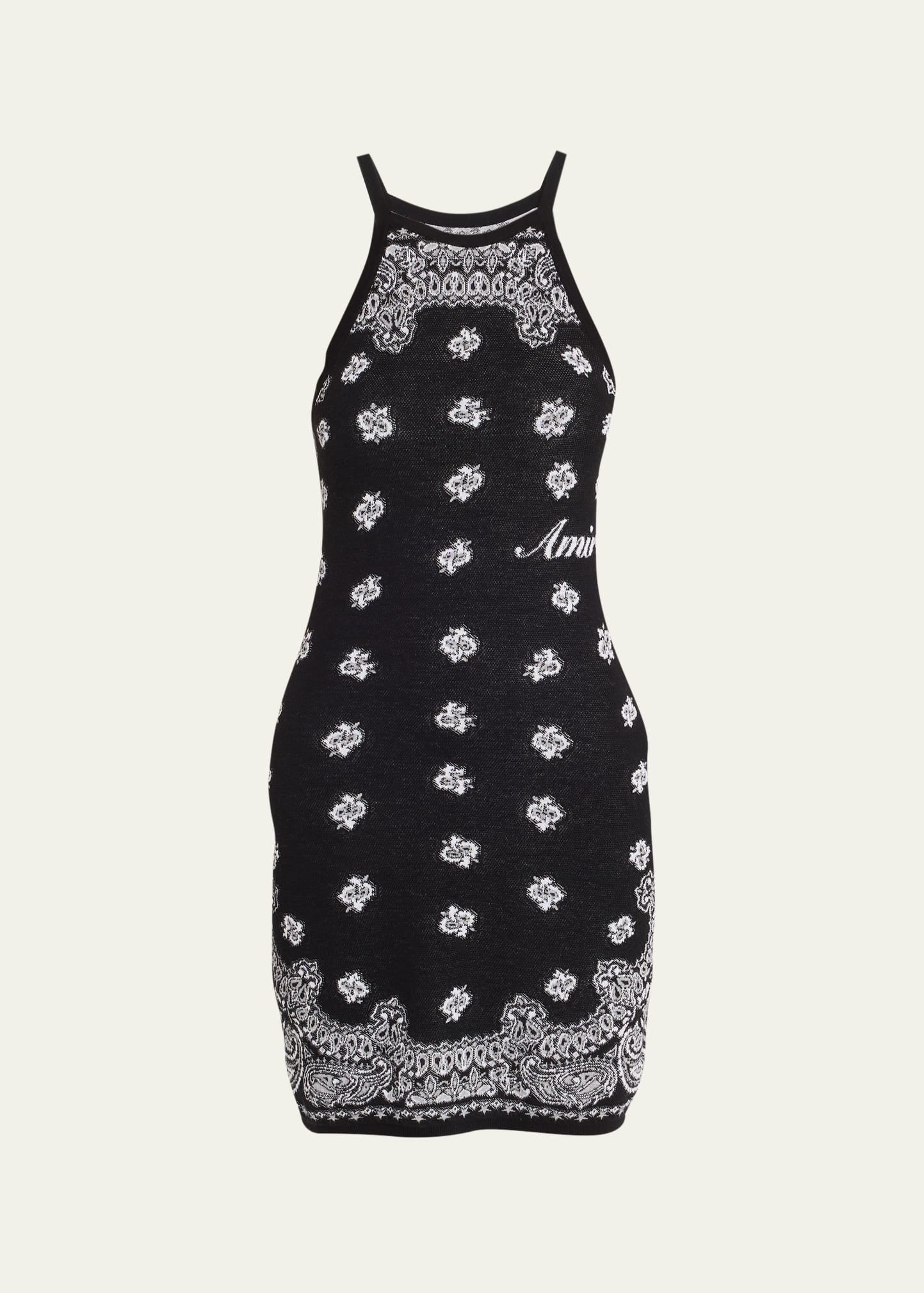 Amiri Bandana Print Knit Mini Dress - Bergdorf Goodman