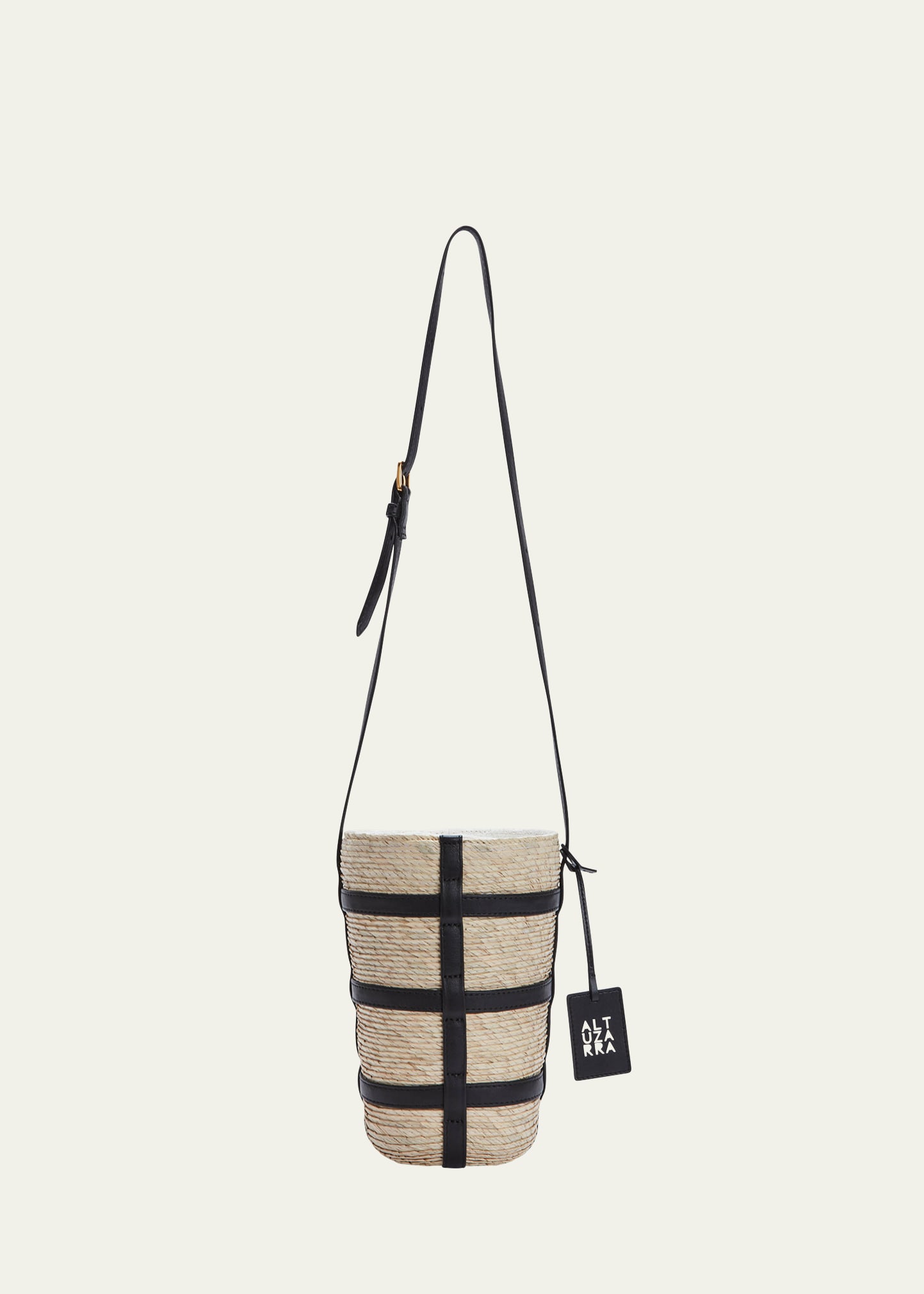 Altuzarra Watermill Caged Straw Bucket Bag - Bergdorf Goodman