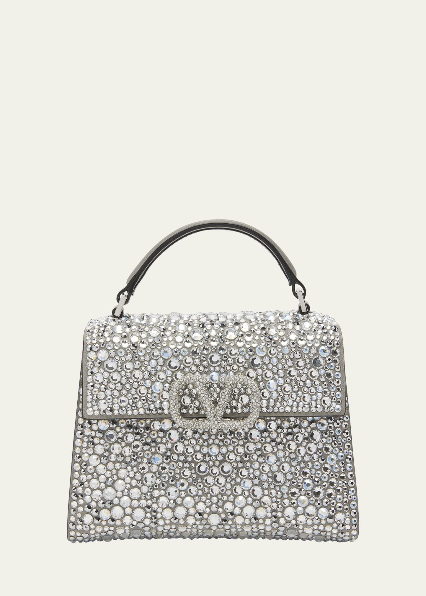 Valentino Garavani VSLING Mini Crystal-Embellished Top-Handle Bag