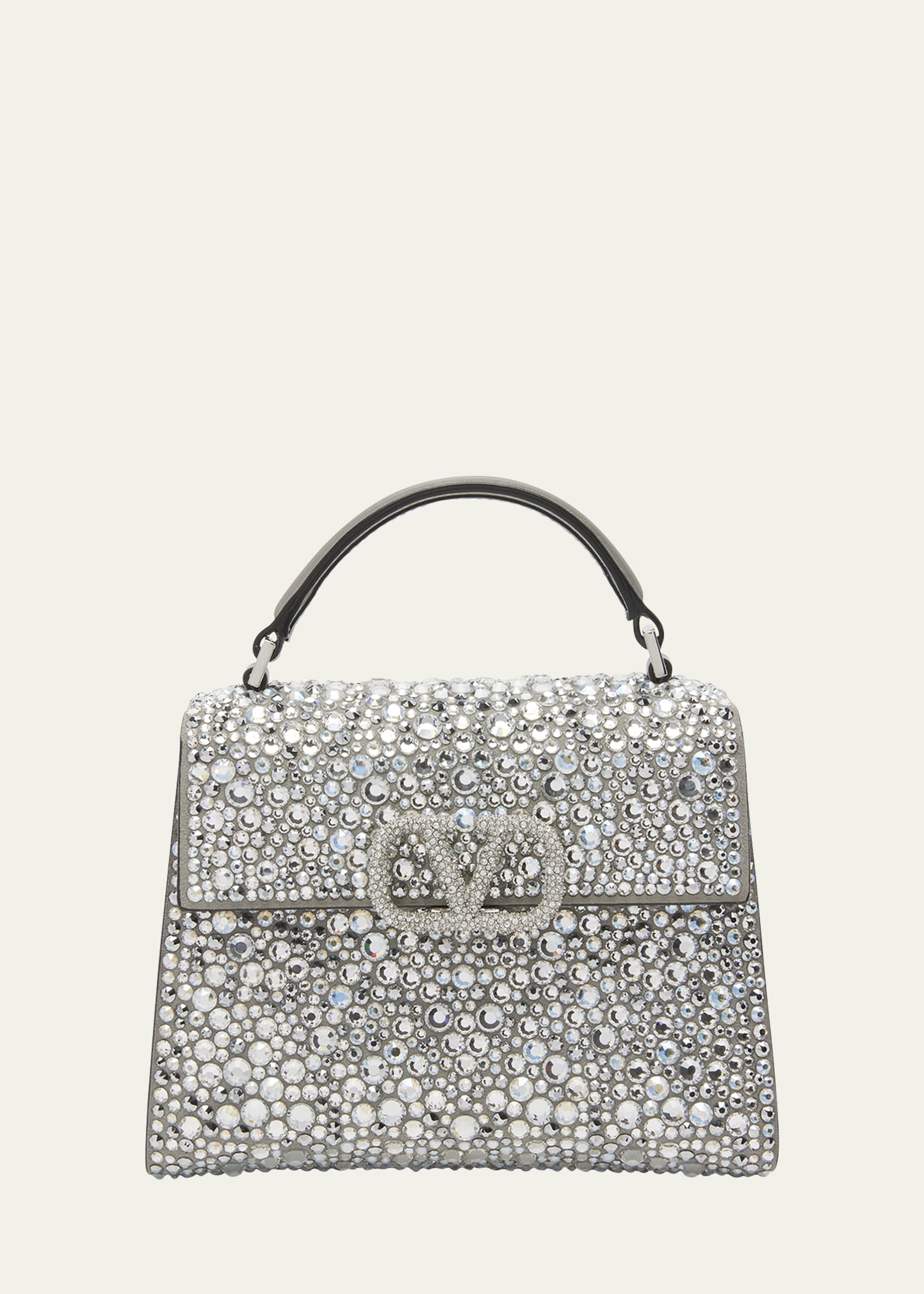 MINI VSLING DENIM HANDBAG WITH RHINESTONES