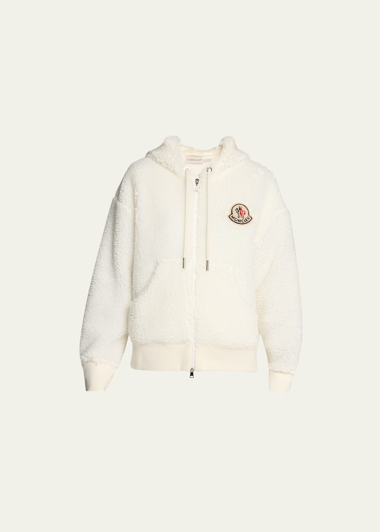 Moncler Faux Sherpa Hooded Zip Up Cardigan Bergdorf Goodman