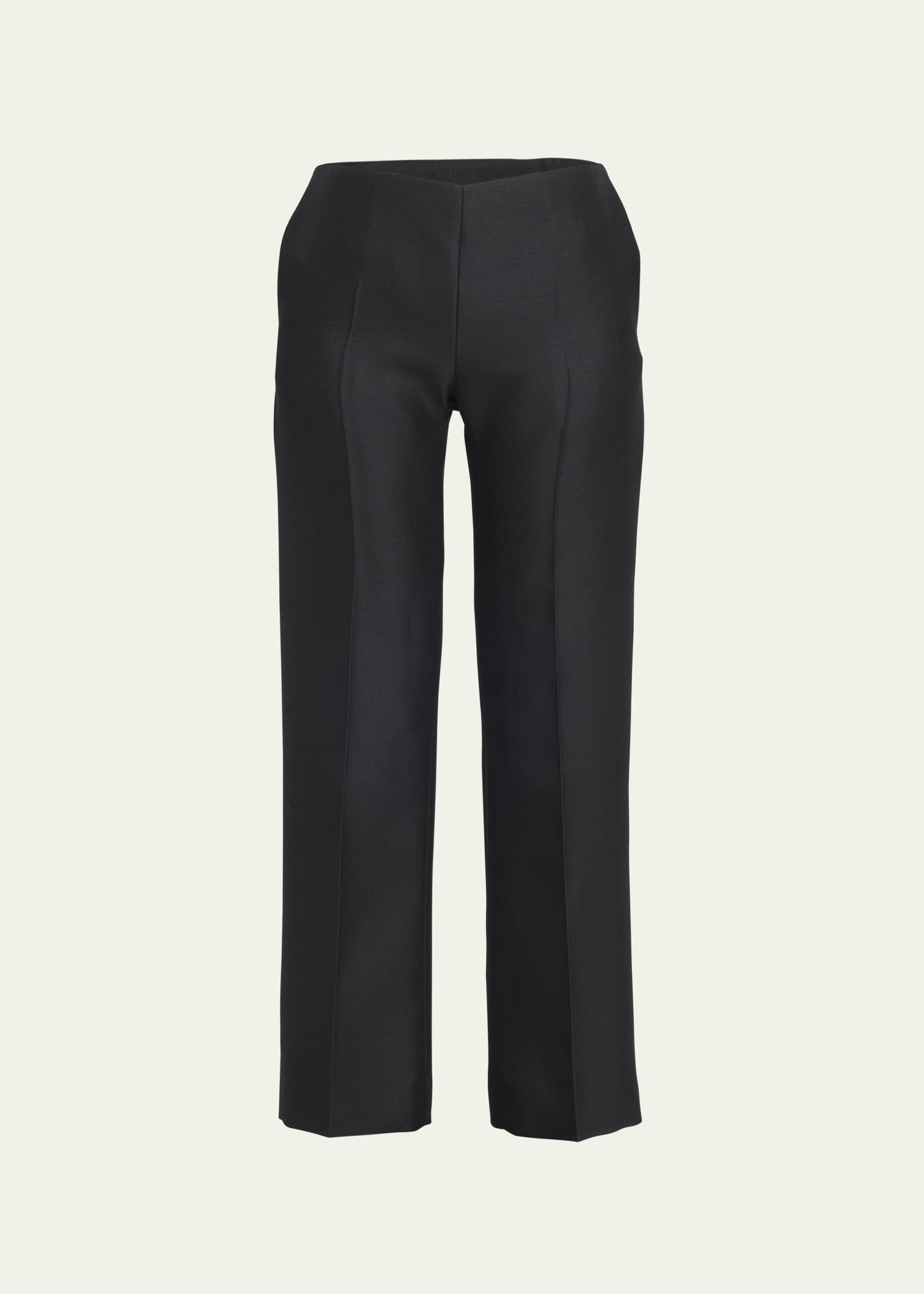Akris punto Francoise Slim-Straight Pants, Black - Bergdorf Goodman