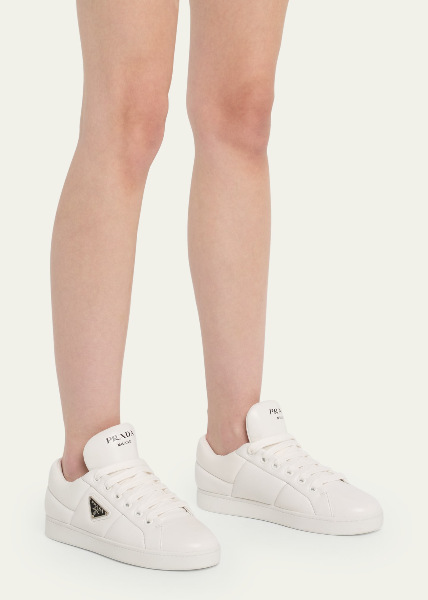 Prada Lane Leather Low-Top Sneakers - Bergdorf Goodman