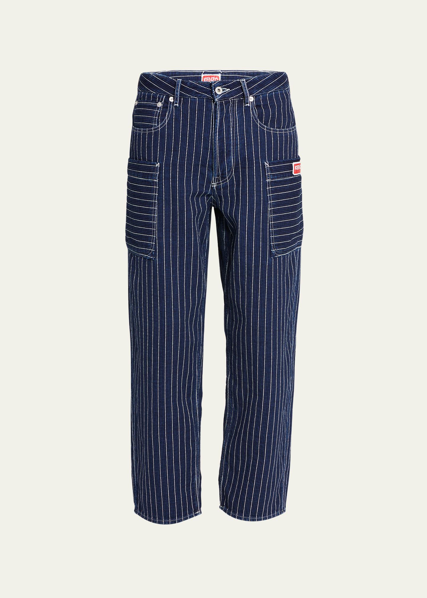 Kenzo Men's Sashiko Stitch Work Pants - Bergdorf Goodman