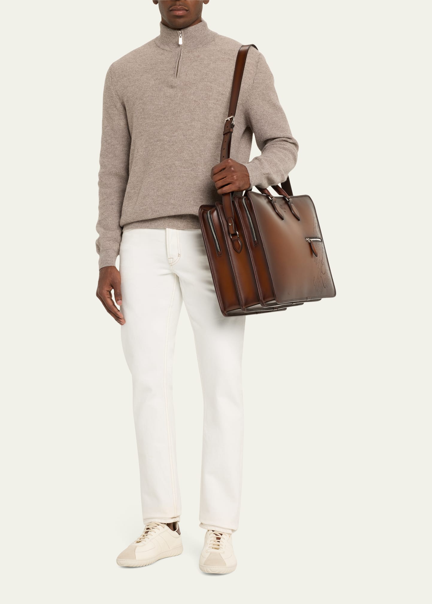 Berluti Men's 3 Nuits Neo Leather Briefcase - Bergdorf Goodman