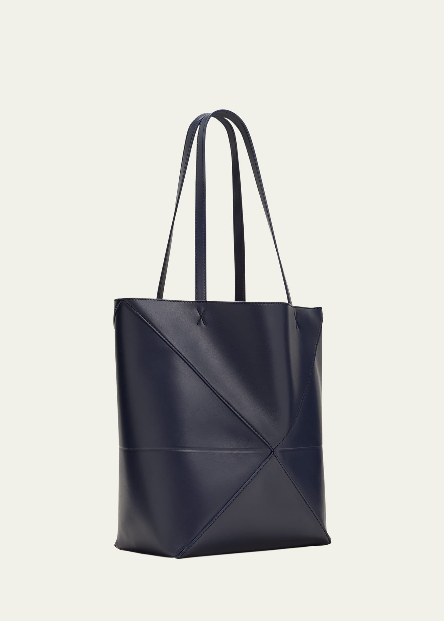 【LOEWE】PUZZLE FOLD TOTE MEDIUM◆A657G50X01 Medium Puzzle Fold tote in shiny calfskin Green - LOEWE