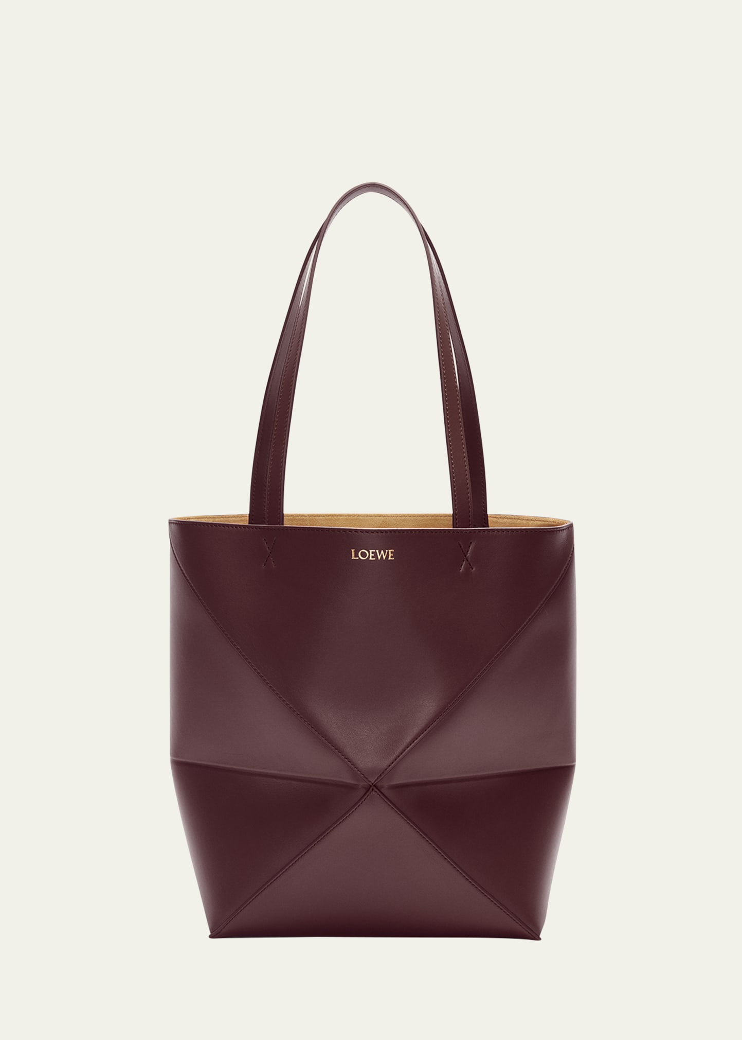 Loewe Puzzle Fold Medium Tote Bag in Shiny Leather - Bergdorf Goodman