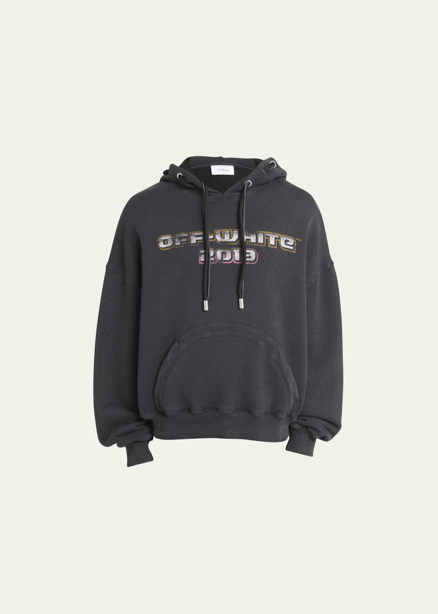 Off white black logo hot sale hoodie