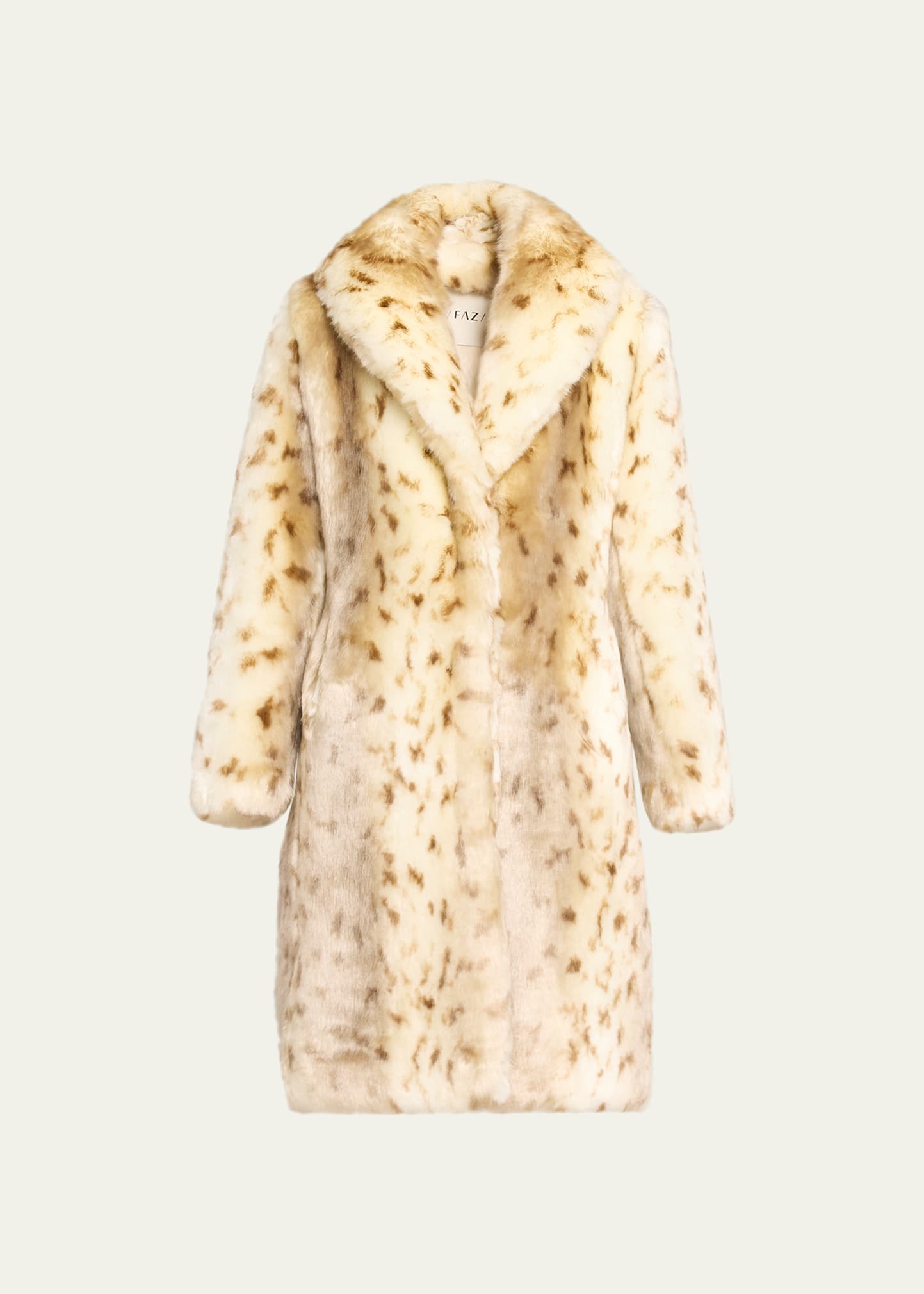 White Beige Lynx Fur Jacket with Hood for Women