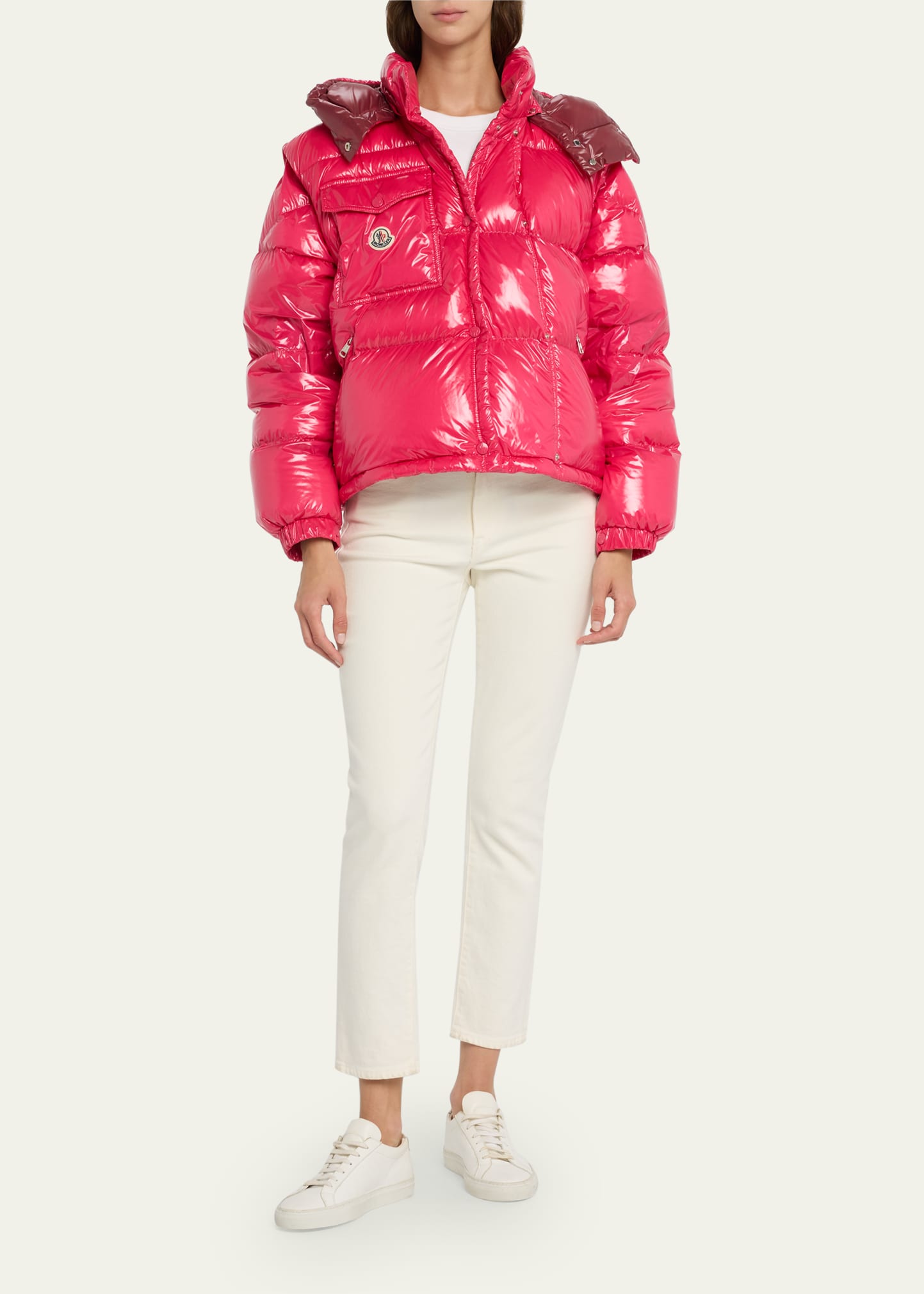 Moncler Maire Shiny Puffer Jacket with Removable Hood - Bergdorf Goodman