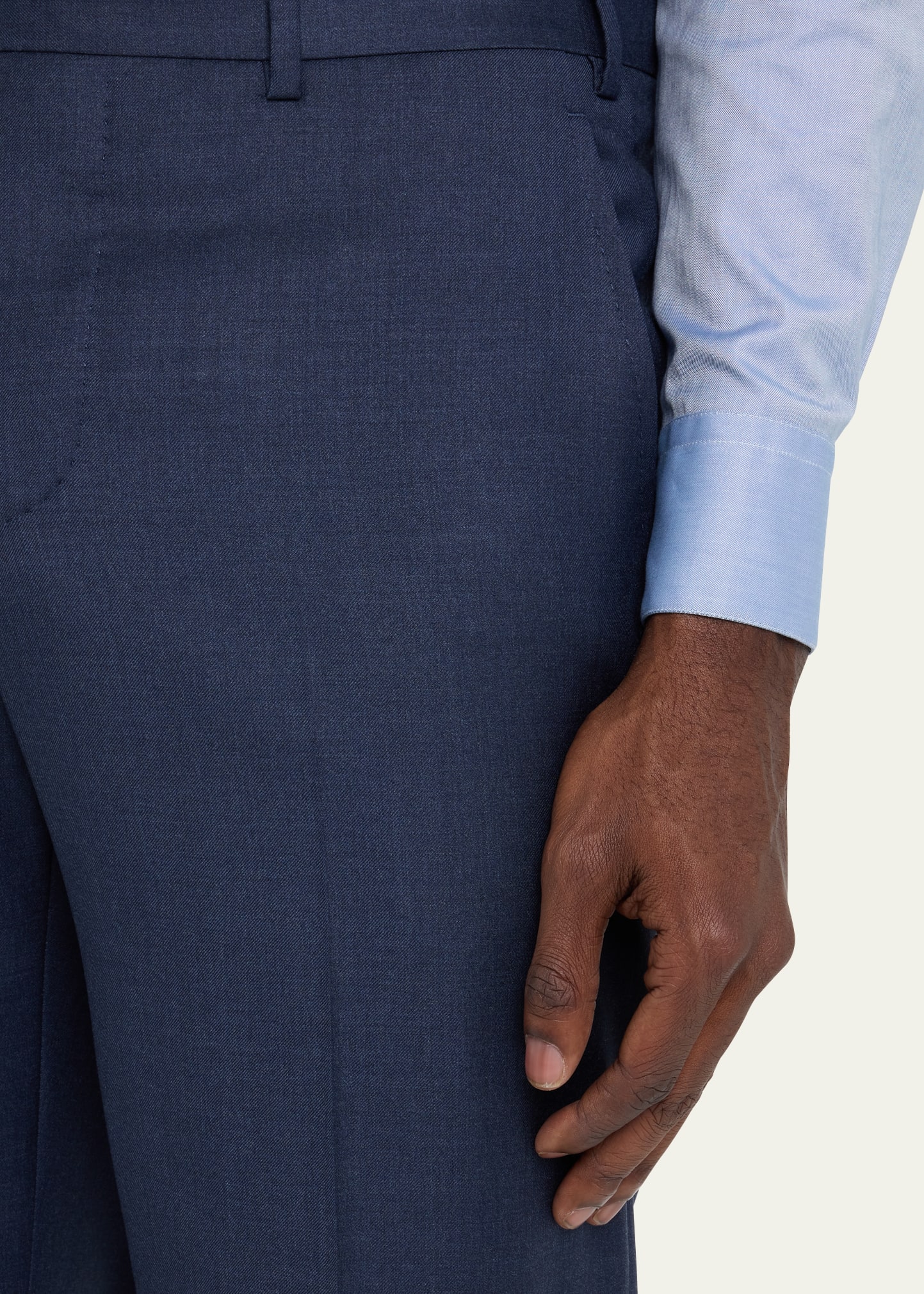 Giorgio Armani Men's Solid Wool Dress Pants - Bergdorf Goodman