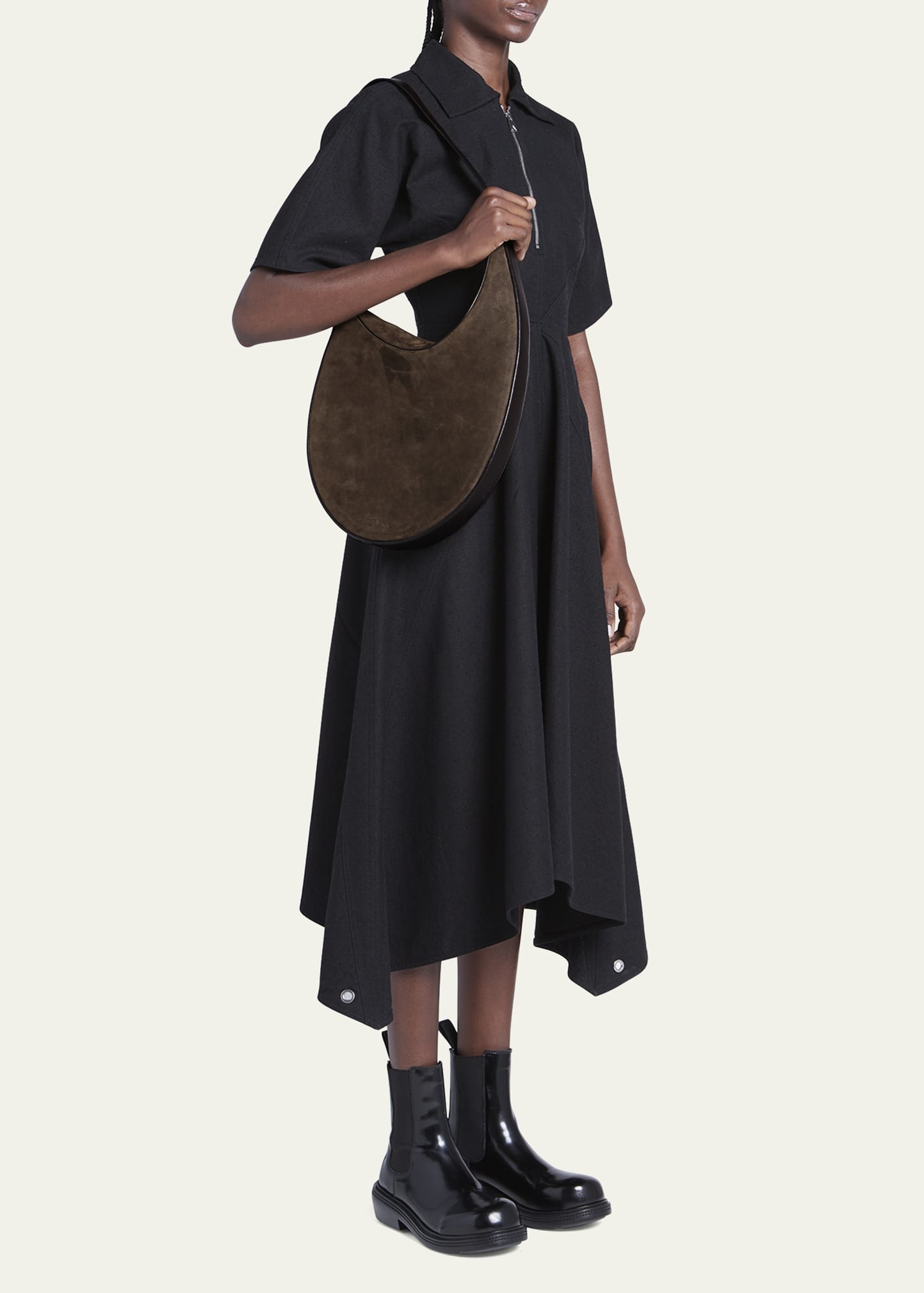 Bottega Veneta dropバッグ Bottega Veneta - Drop Bag Midnight Pony Hair Small Bucket Bag