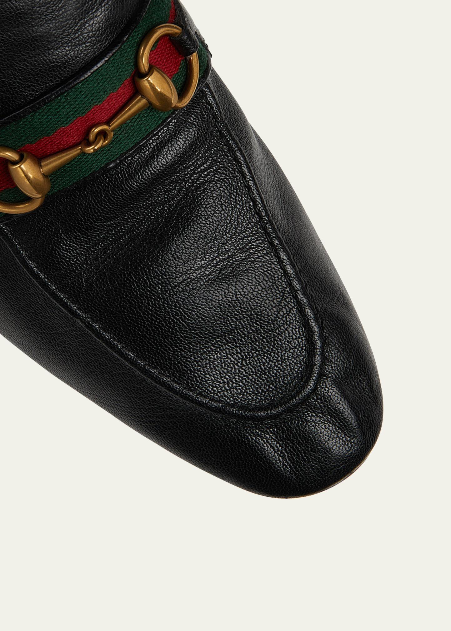 Gucci Men\'s Paride Web Stripe Bit Loafers $920 GUCCI - WEB Horse-bit Loafers Black Iconic Style - 8 US  main image 2