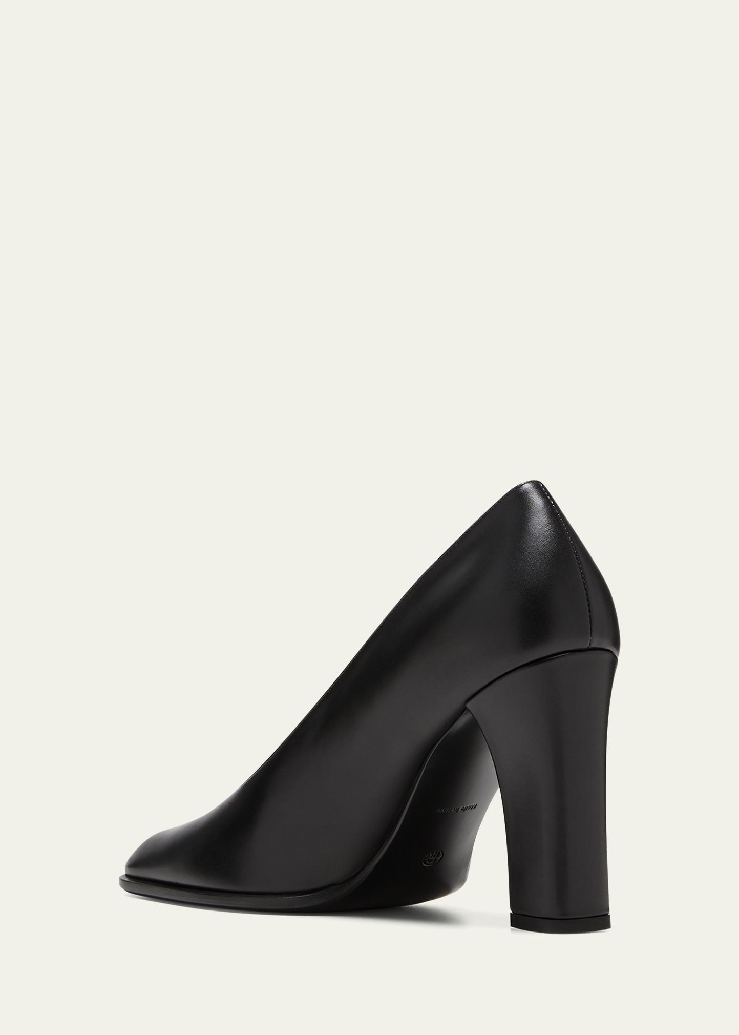 THE ROW Olivia Calfskin Block-Heel Pumps - Bergdorf Goodman
