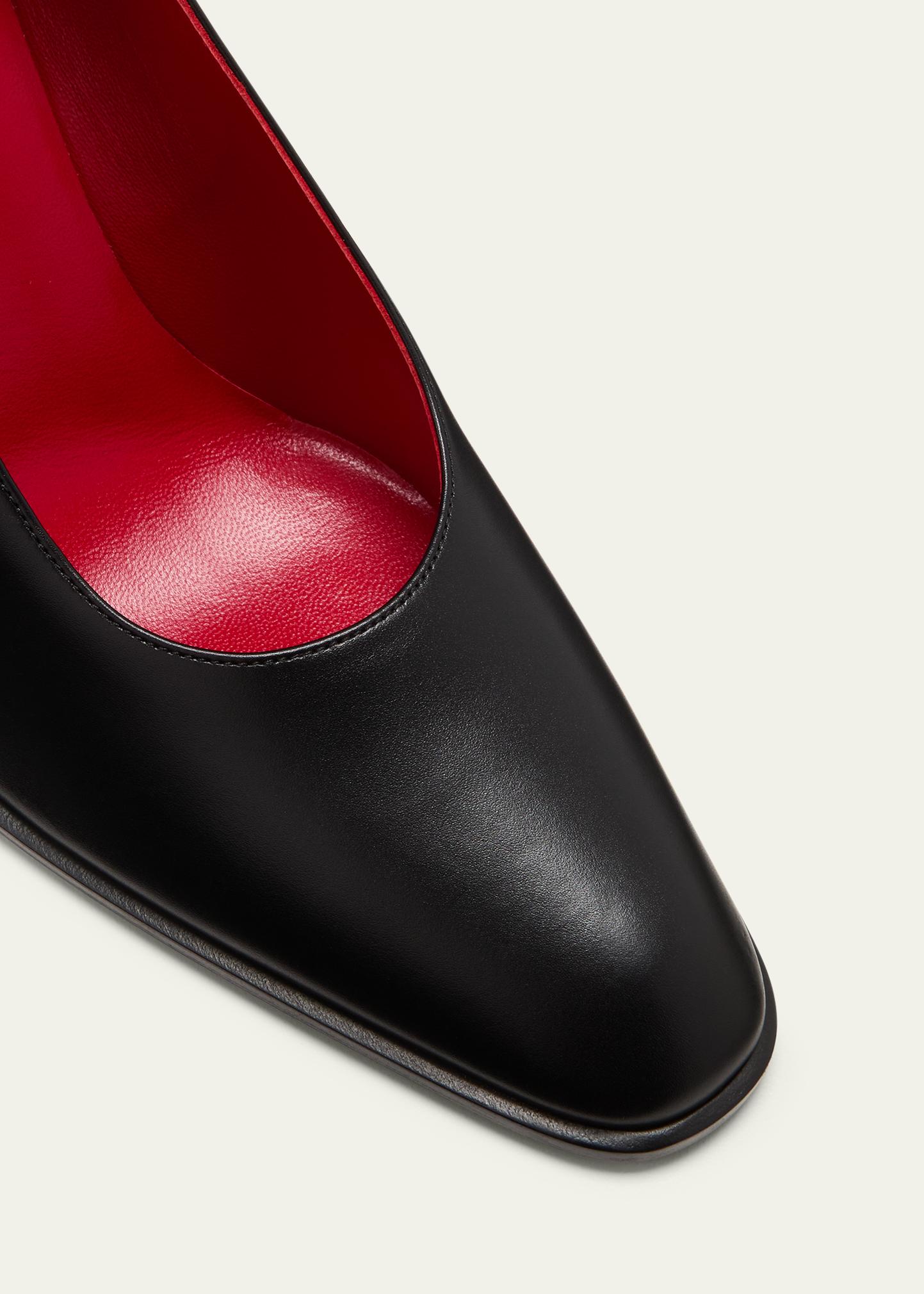 THE ROW Olivia Calfskin Block-Heel Pumps - Bergdorf Goodman