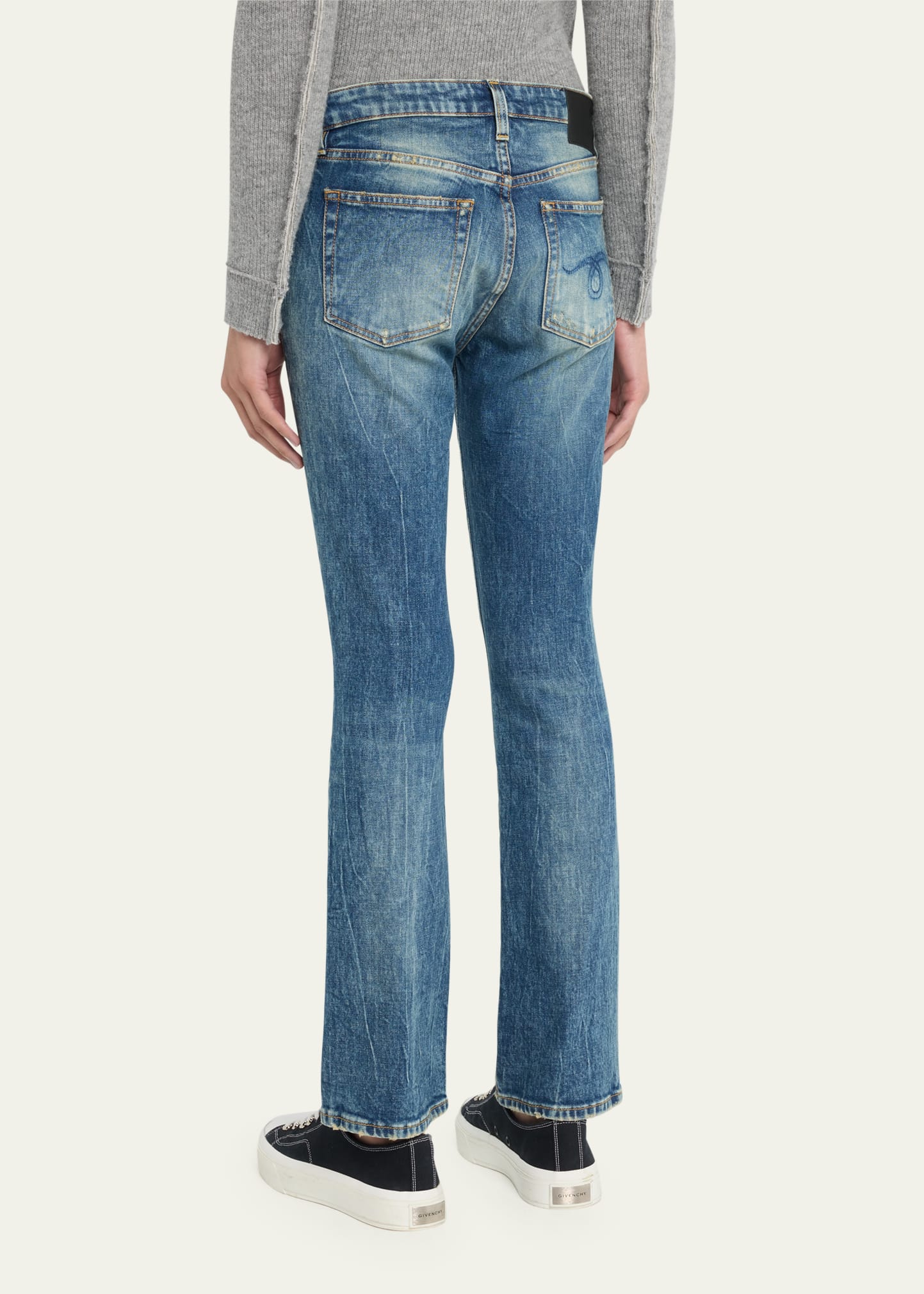 【関税込み】R13 ブラウン Kick Fit ジーンズ R13 Kick Fit Mid-Rise Jeans - Bergdorf Goodman