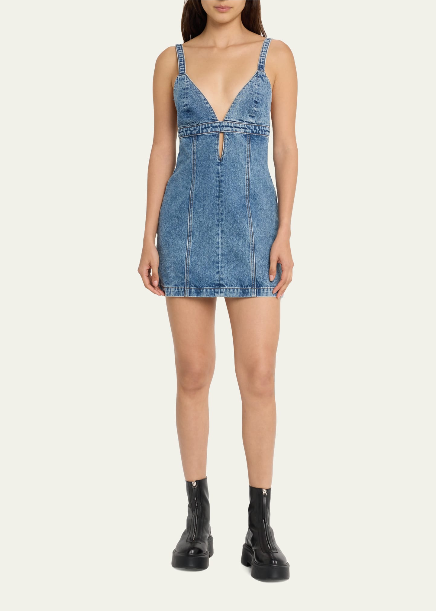 ultrasoft denim mini shift dress UltraSoft Denim Mini Dress