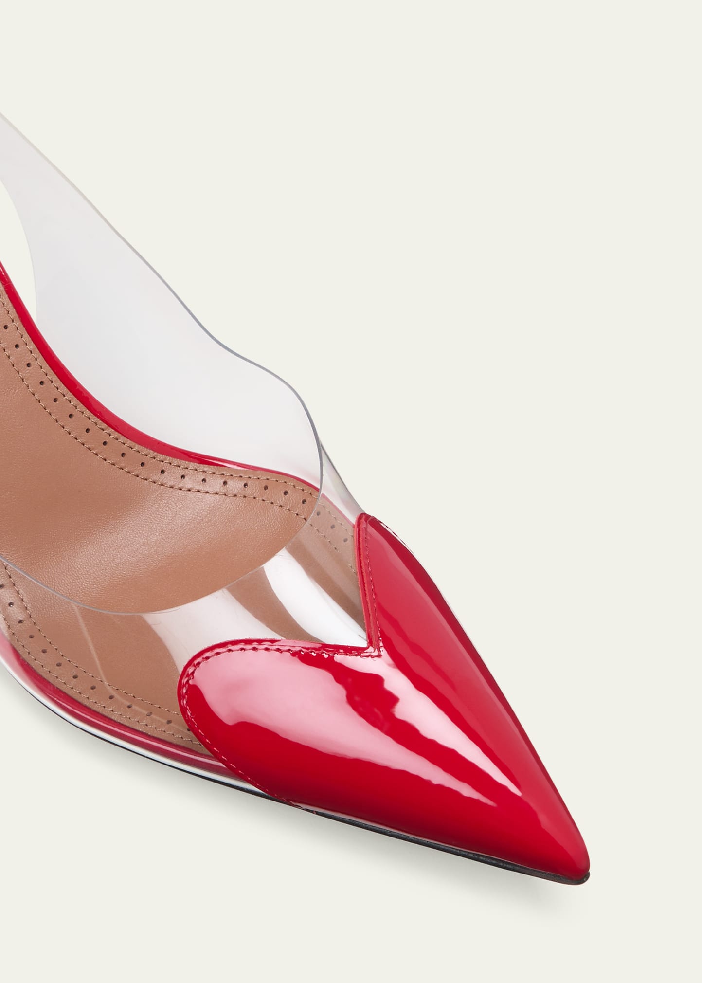 ALAIA Coeur Plexi Heart-Toe Slingback Pumps - Bergdorf Goodman