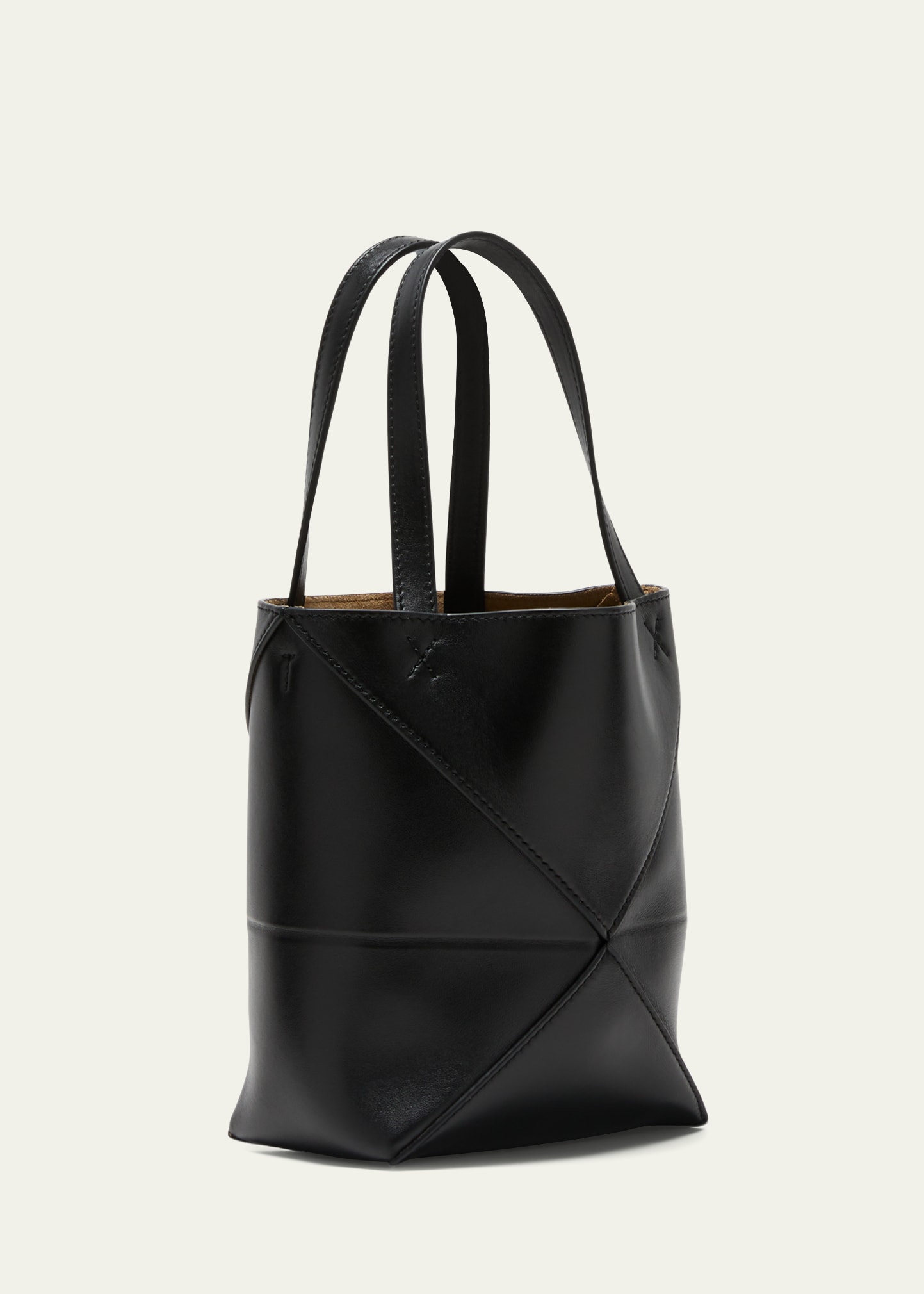 Loewe Puzzle Fold Mini Tote Bag in Shiny Leather - Bergdorf