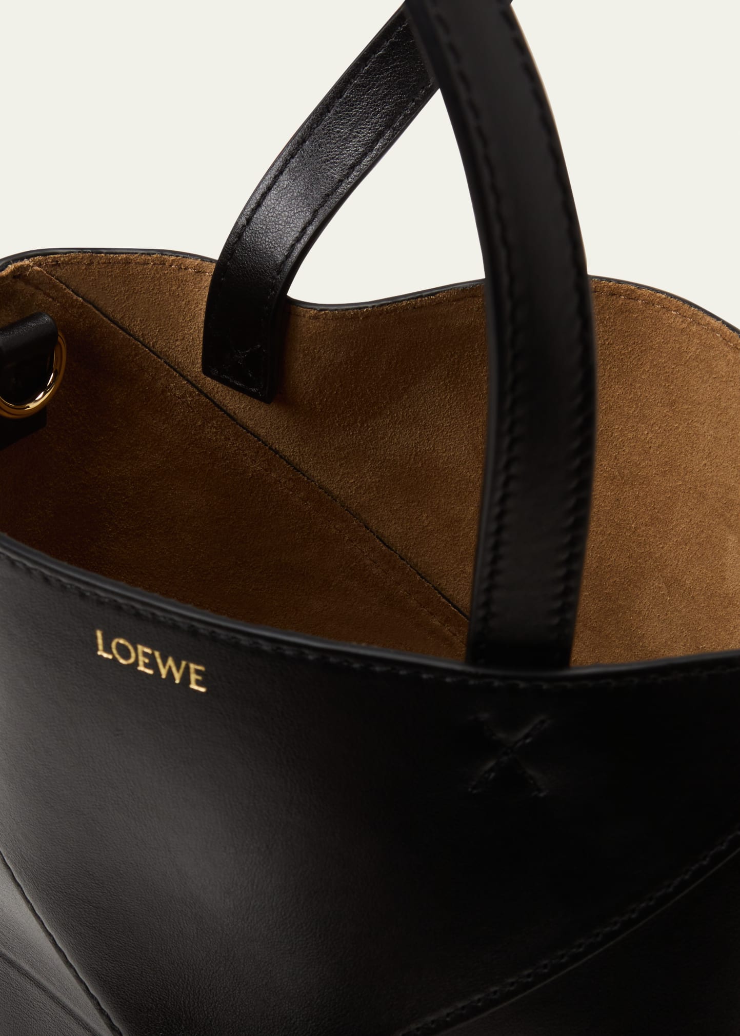 Loewe Puzzle Fold Mini Tote Bag in Shiny Leather - Bergdorf Goodman