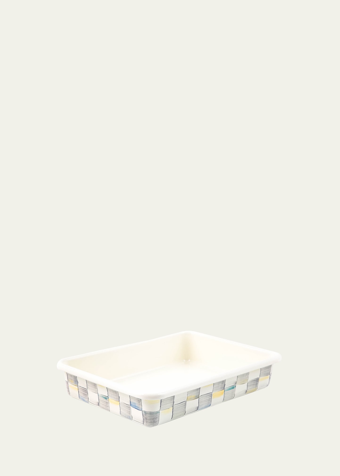 Sterling Check Enamel Baking Pan, 9" x 13"