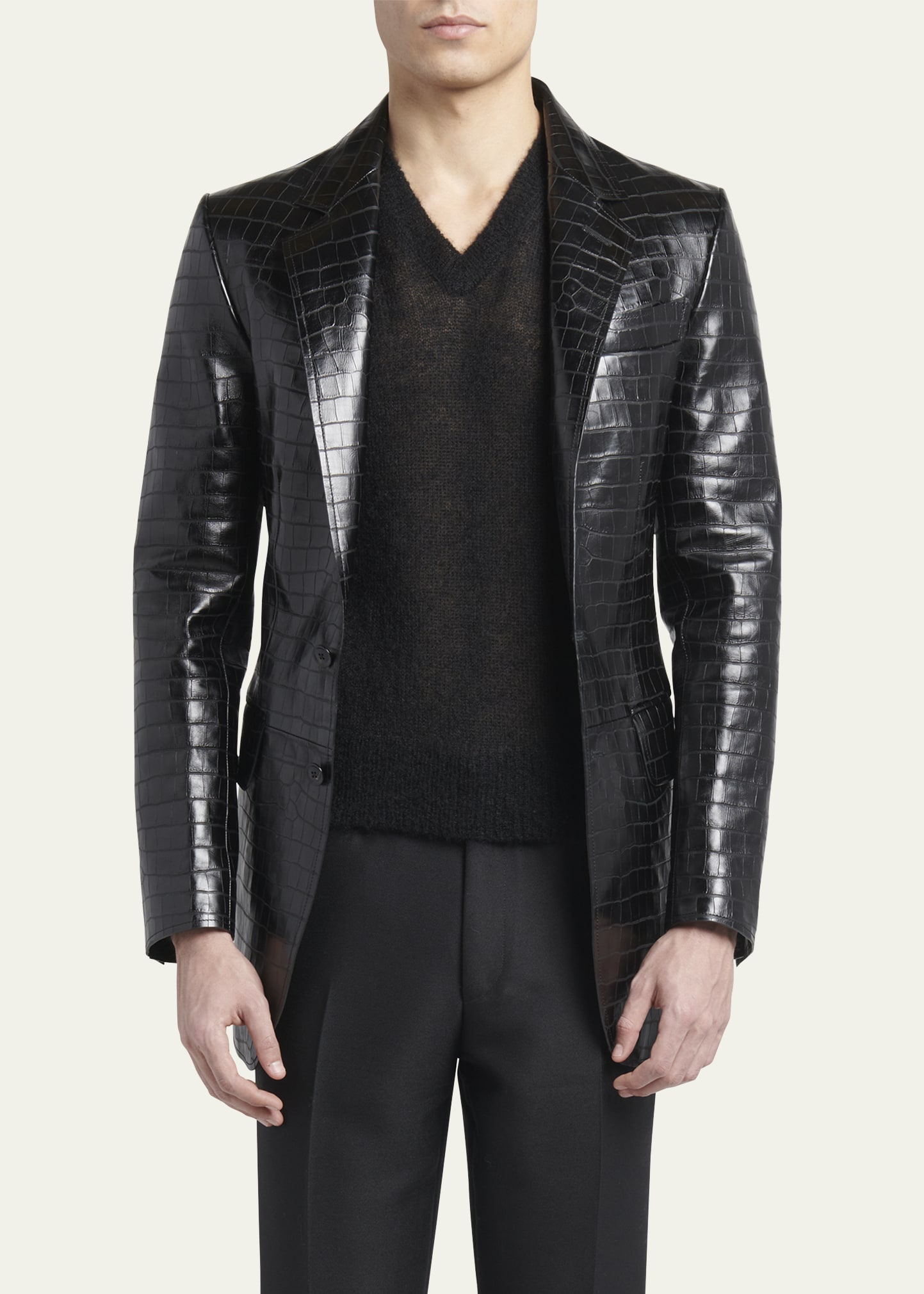 Croc best sale leather blazer