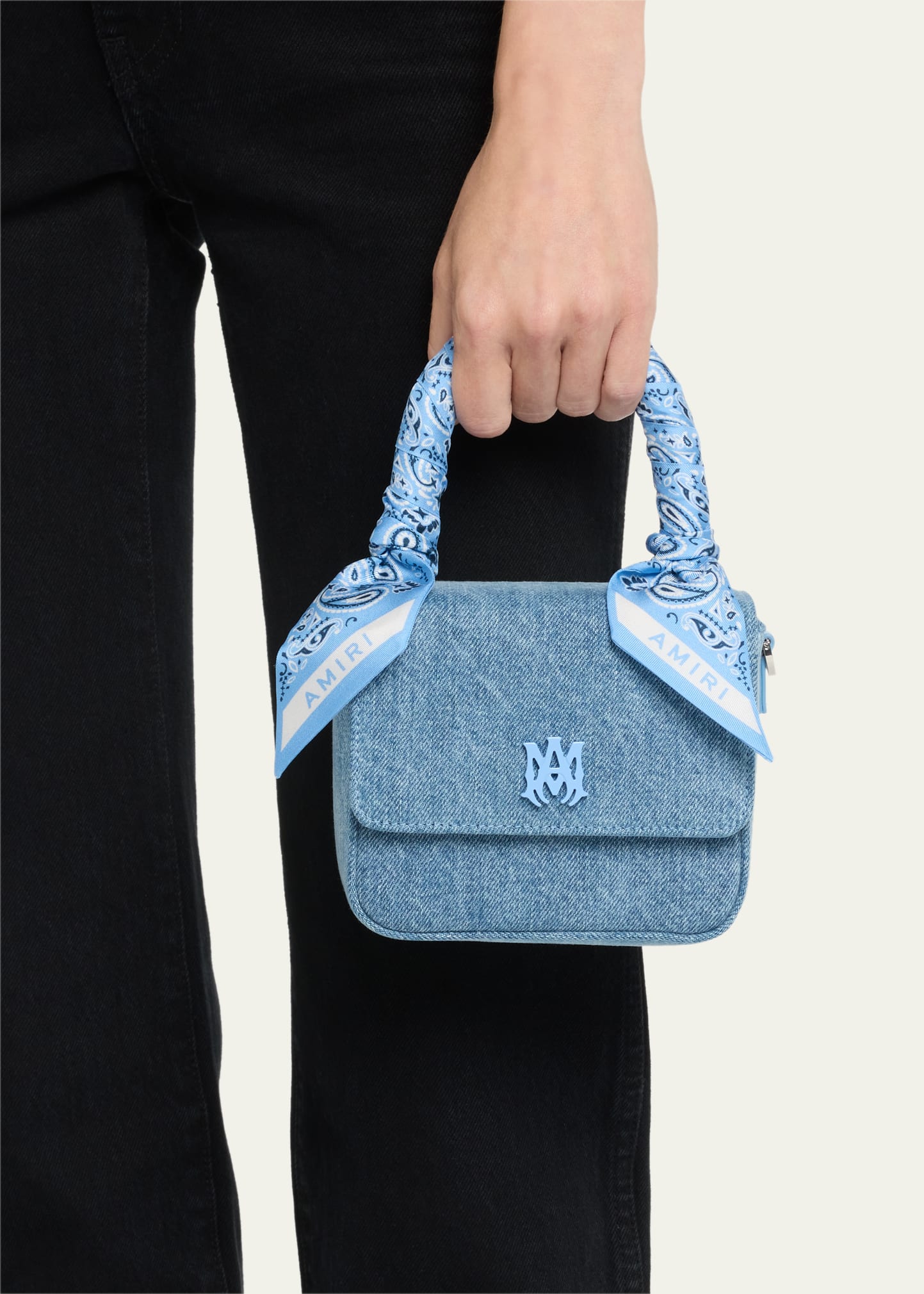Amiri Micro Bandana Denim Top-Handle Bag - Bergdorf Goodman