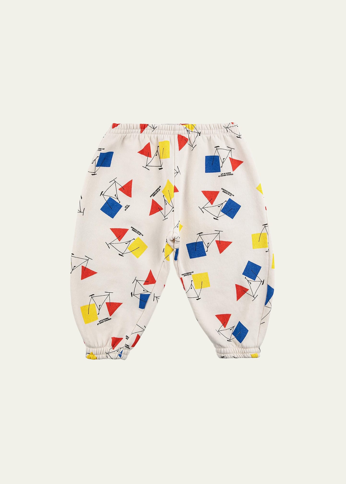 Bobo Choses Kid's Crazy Bicy Bicycle-Print Joggers, Size 3M-24M