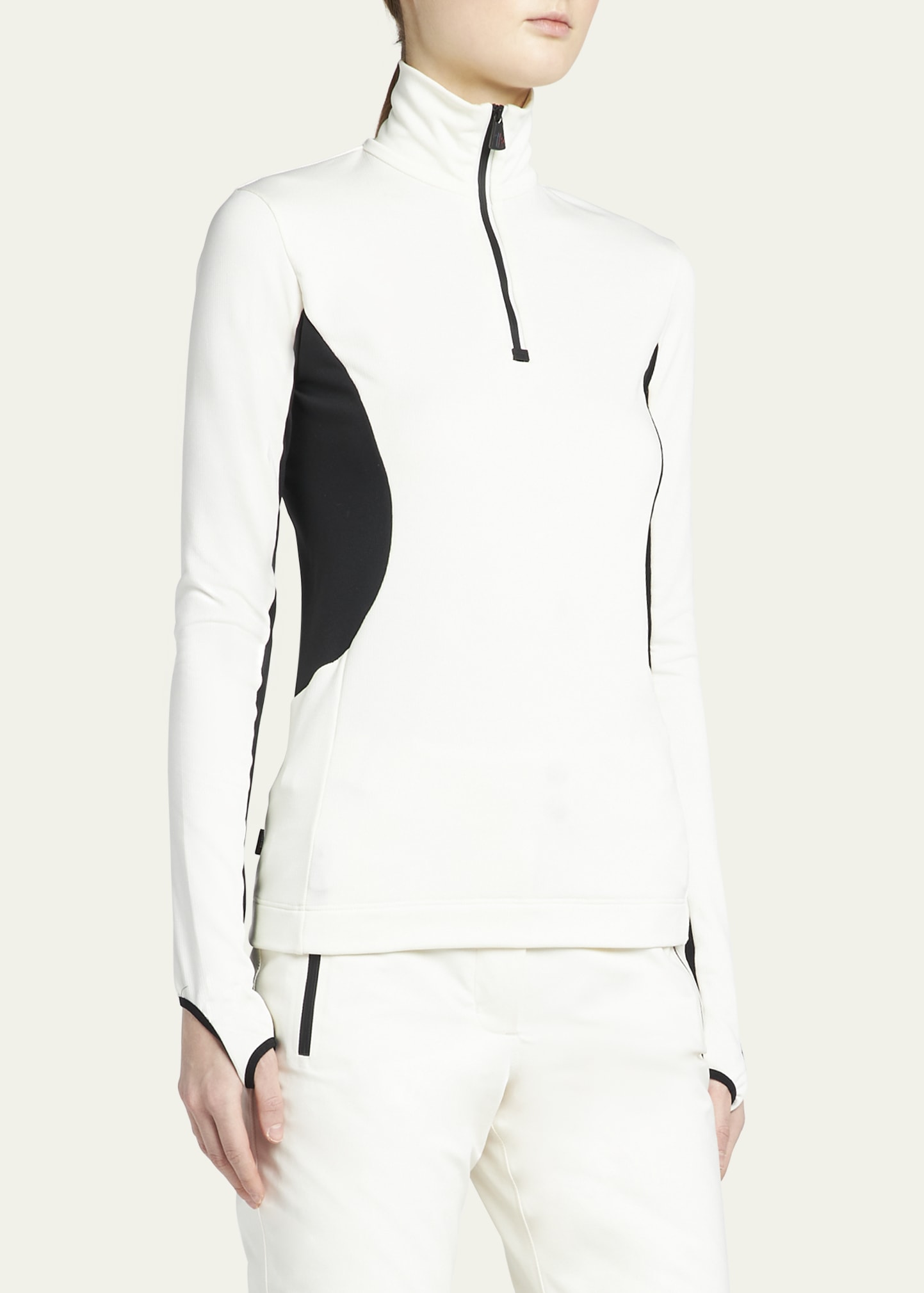 Moncler Grenoble Colorblock Quarter-Zip Sweatshirt - Bergdorf Goodman